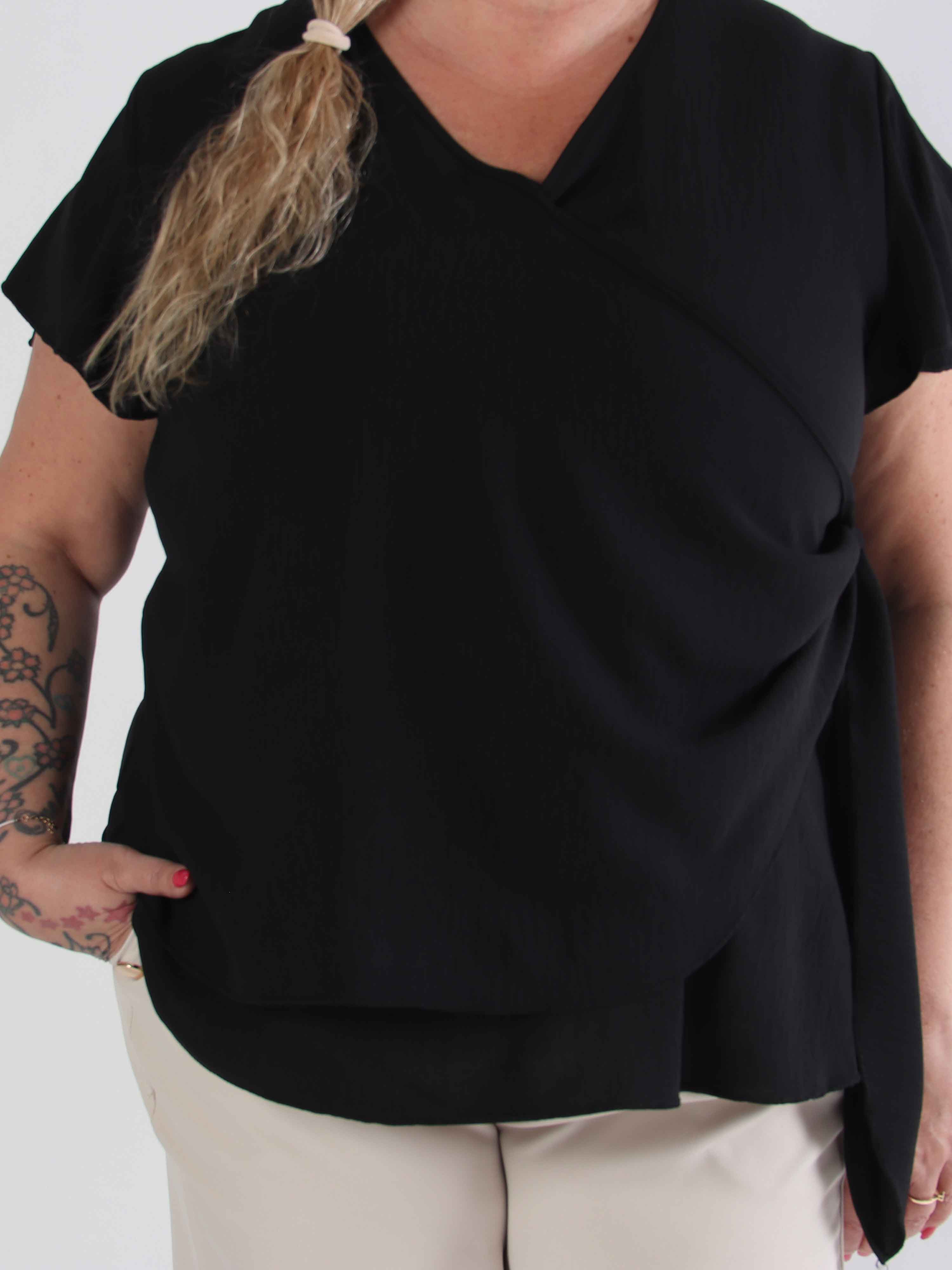 Jenny - Plus size-tunika med omlott i viskosblandning