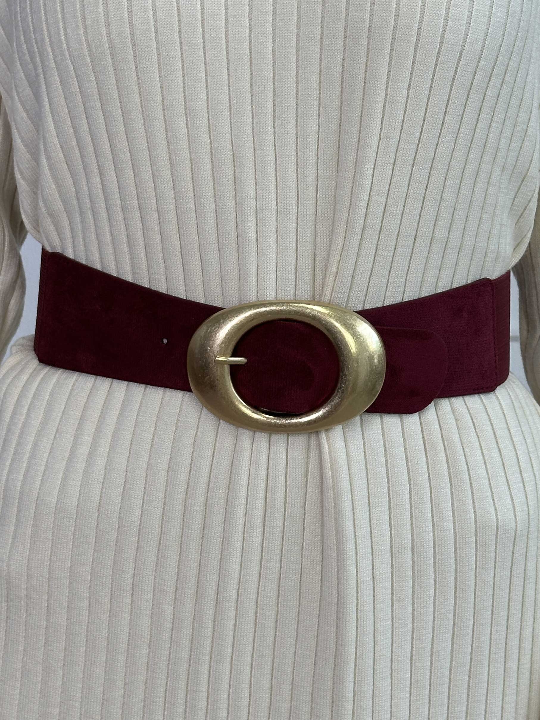 Jorid - Stretchigt midjebälte med stort guldspänne