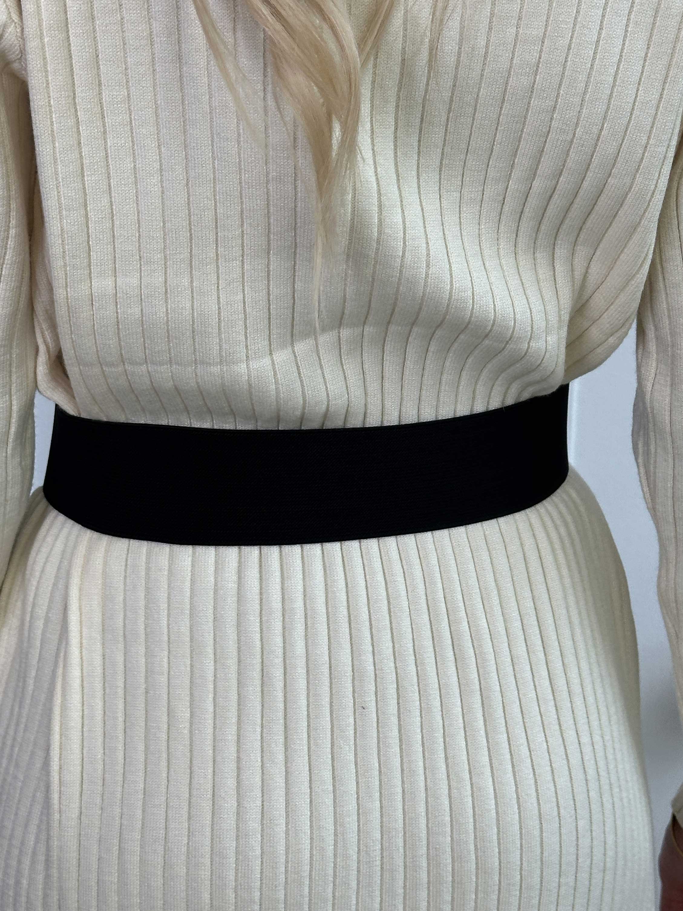 Jorid - Stretchigt midjebälte med stort guldspänne