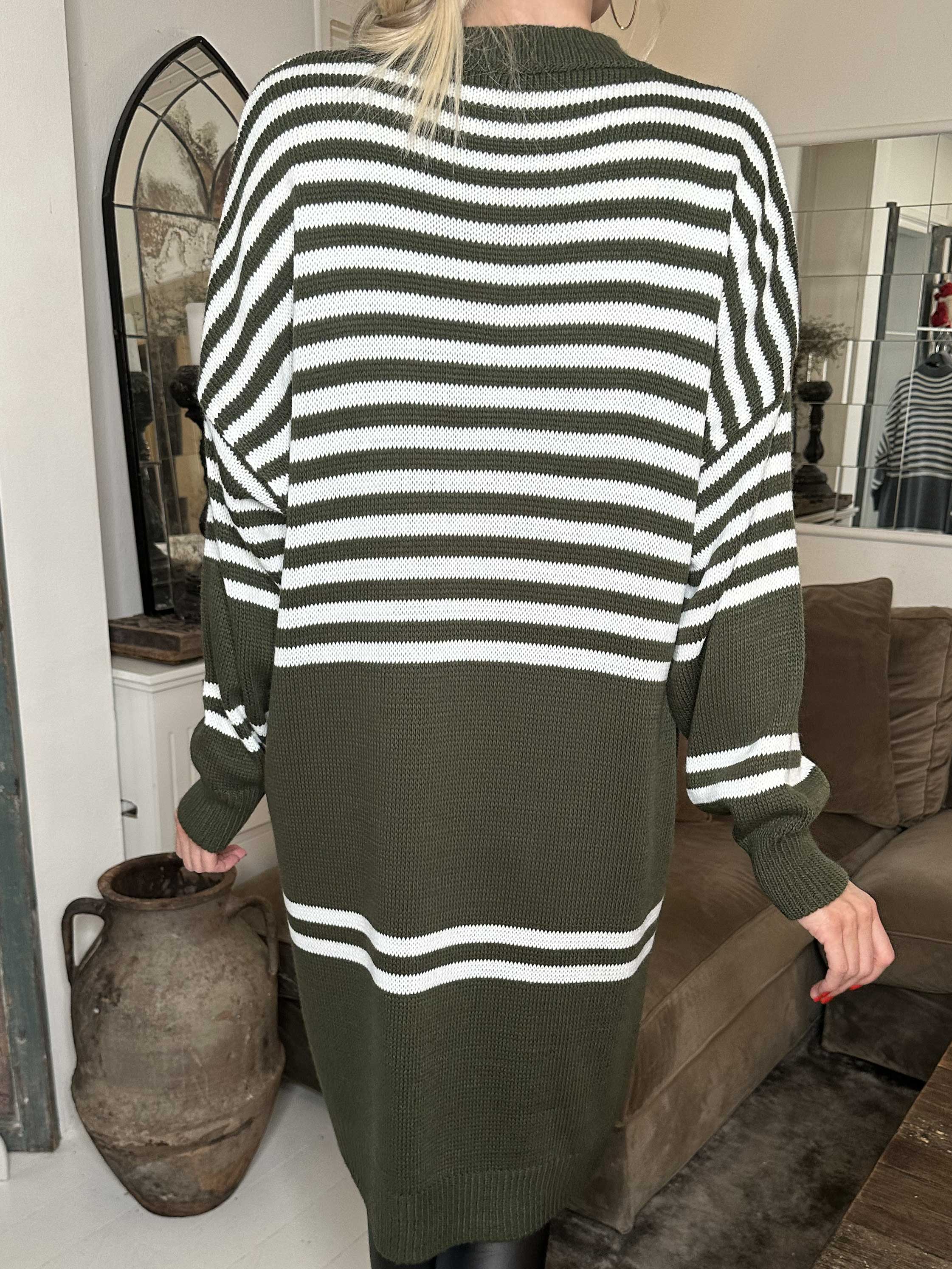 Julietta - Stickad klänning med ränder