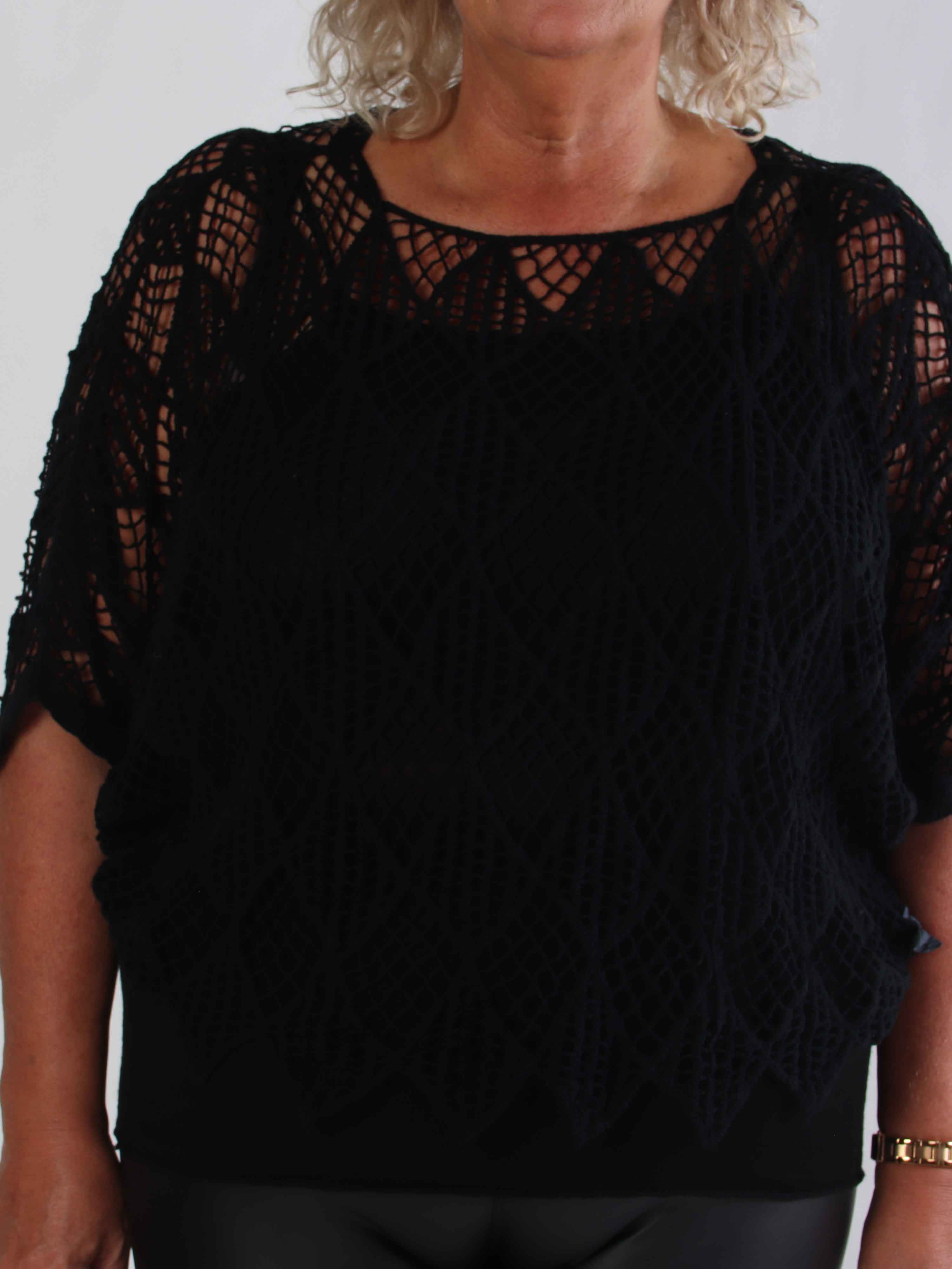 Kari - Virkad plus size tunika med topp i bomull