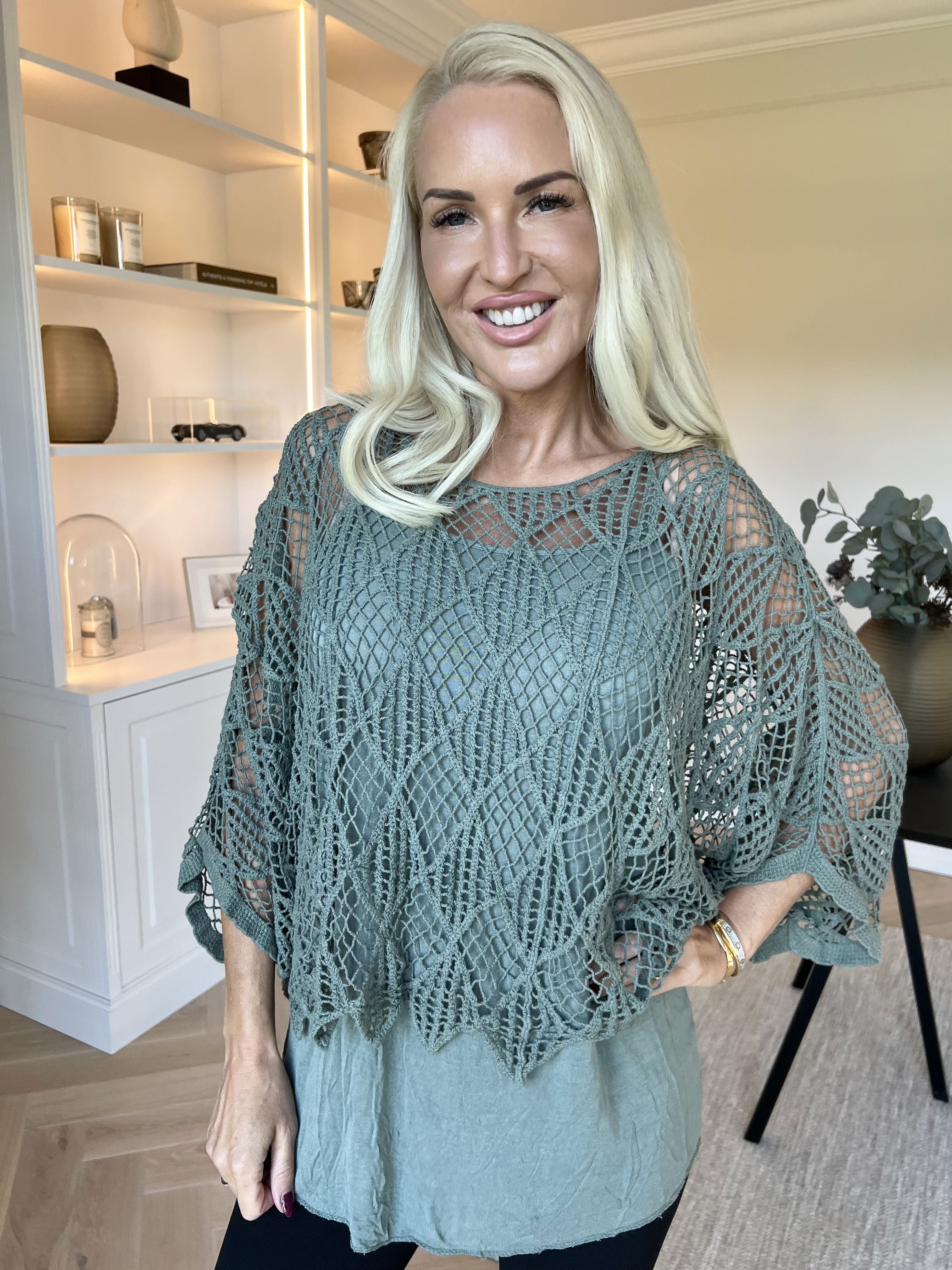 Kari - Virkad tunika med topp i bomull