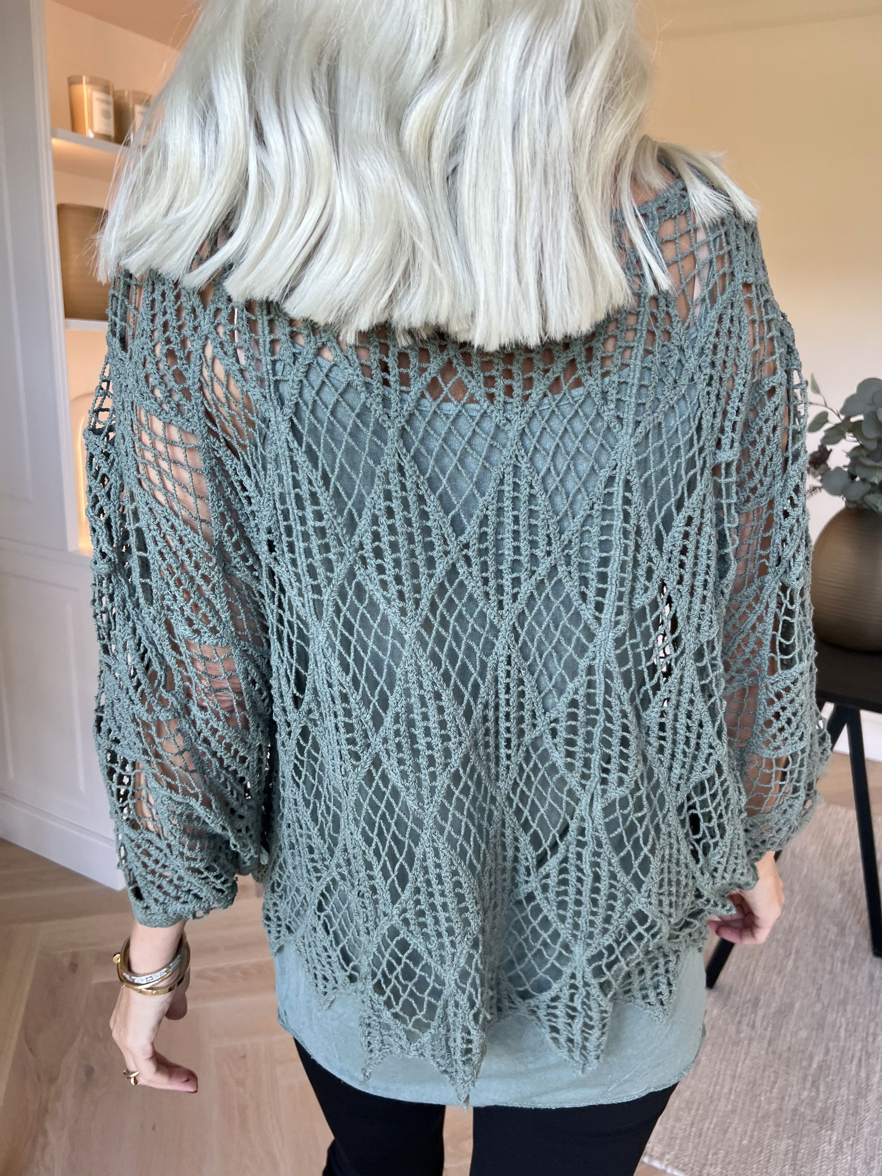 Kari - Virkad tunika med topp i bomull