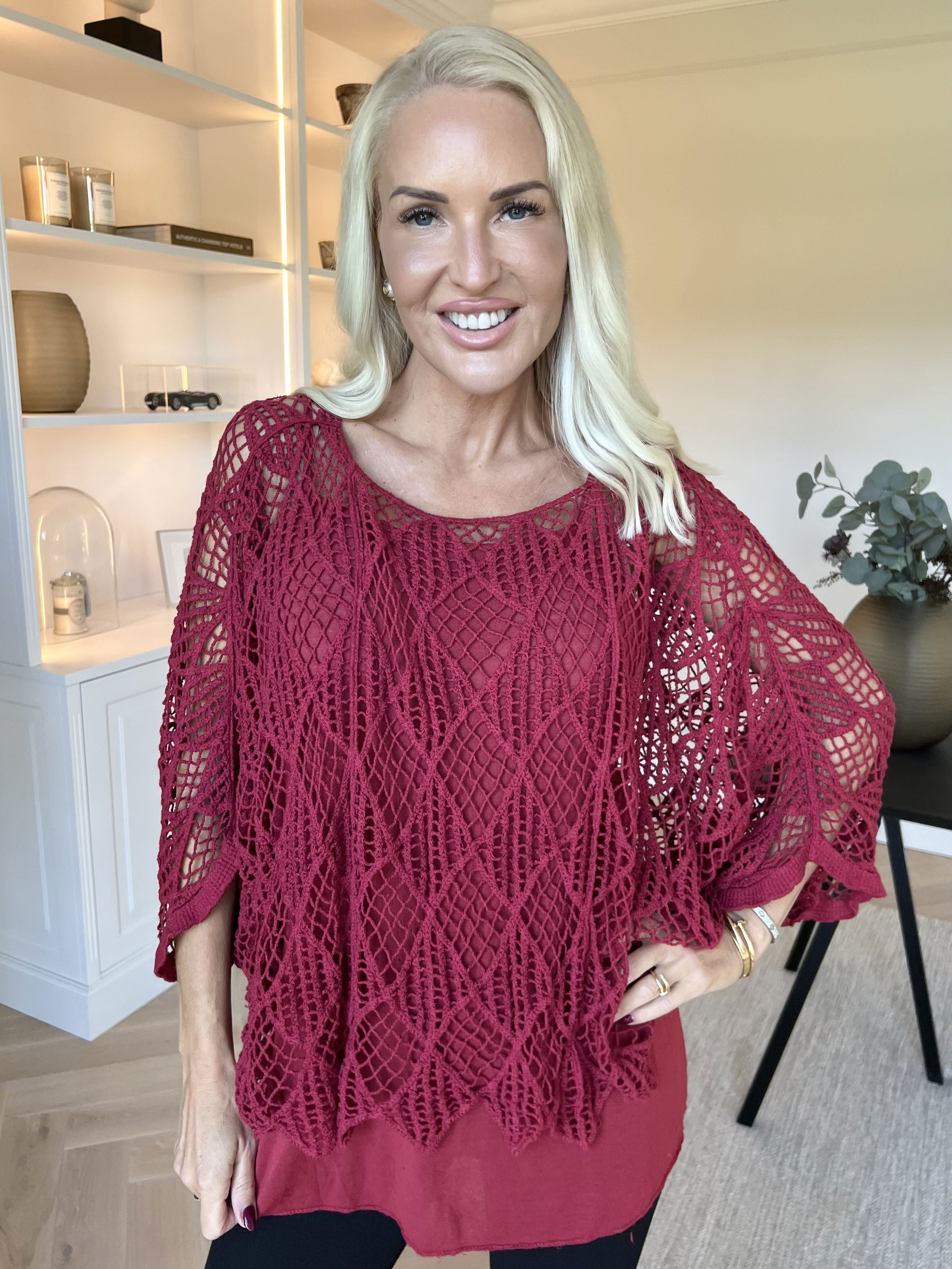 Kari - Virkad tunika med topp i bomull