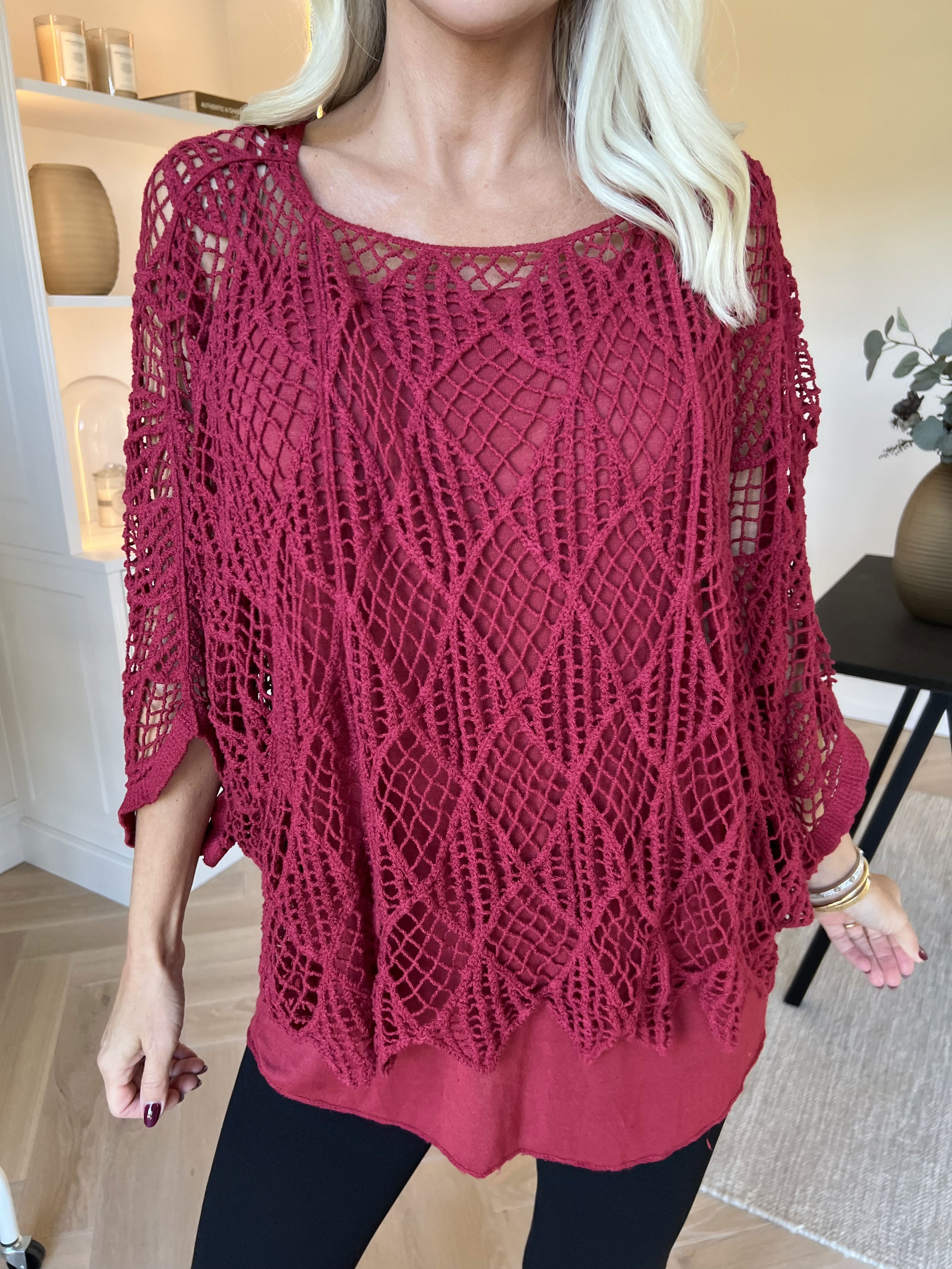 Kari - Virkad tunika med topp i bomull