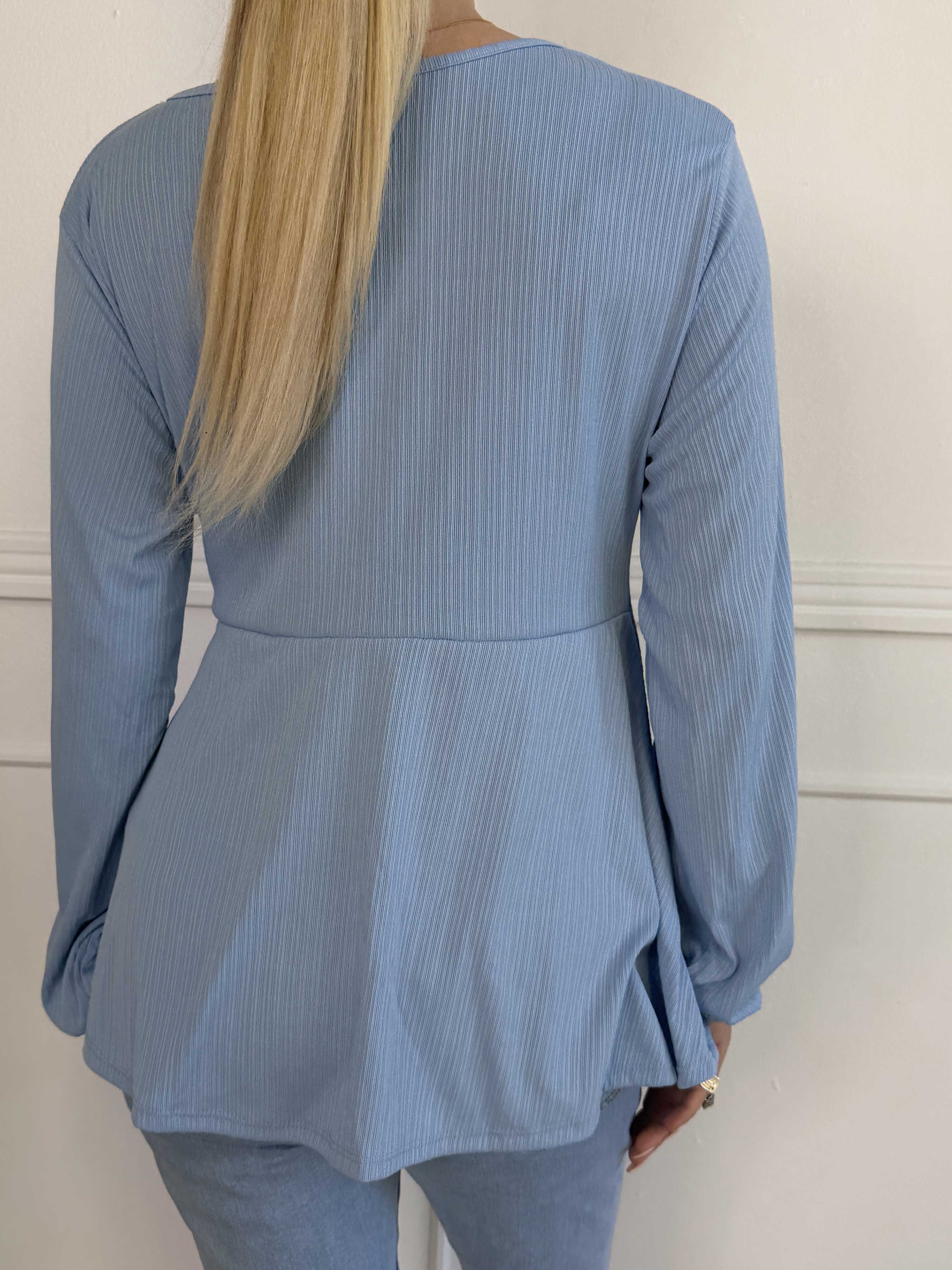 Katie - Sød langærmet tunika med fin sløjfedetalje foran