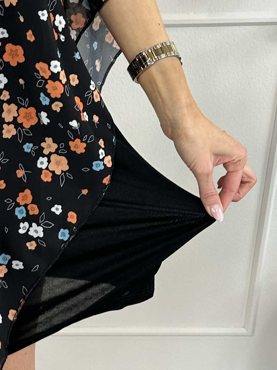 Kenya Small Flower - Tunikaklänning i chiffong med blommönster