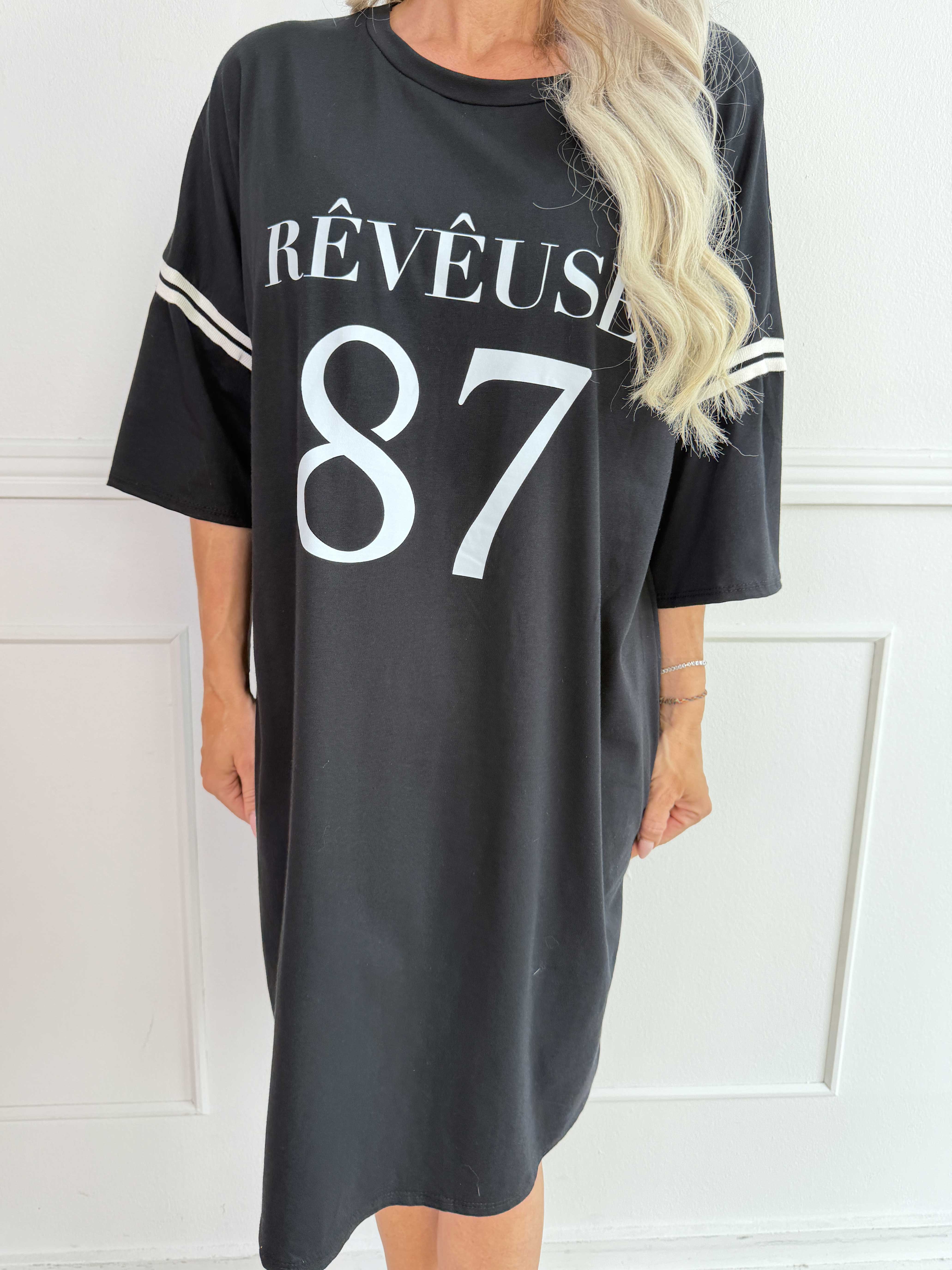 Lana - Plus size t-shirtklänning i mjuk bomull med snyggt 