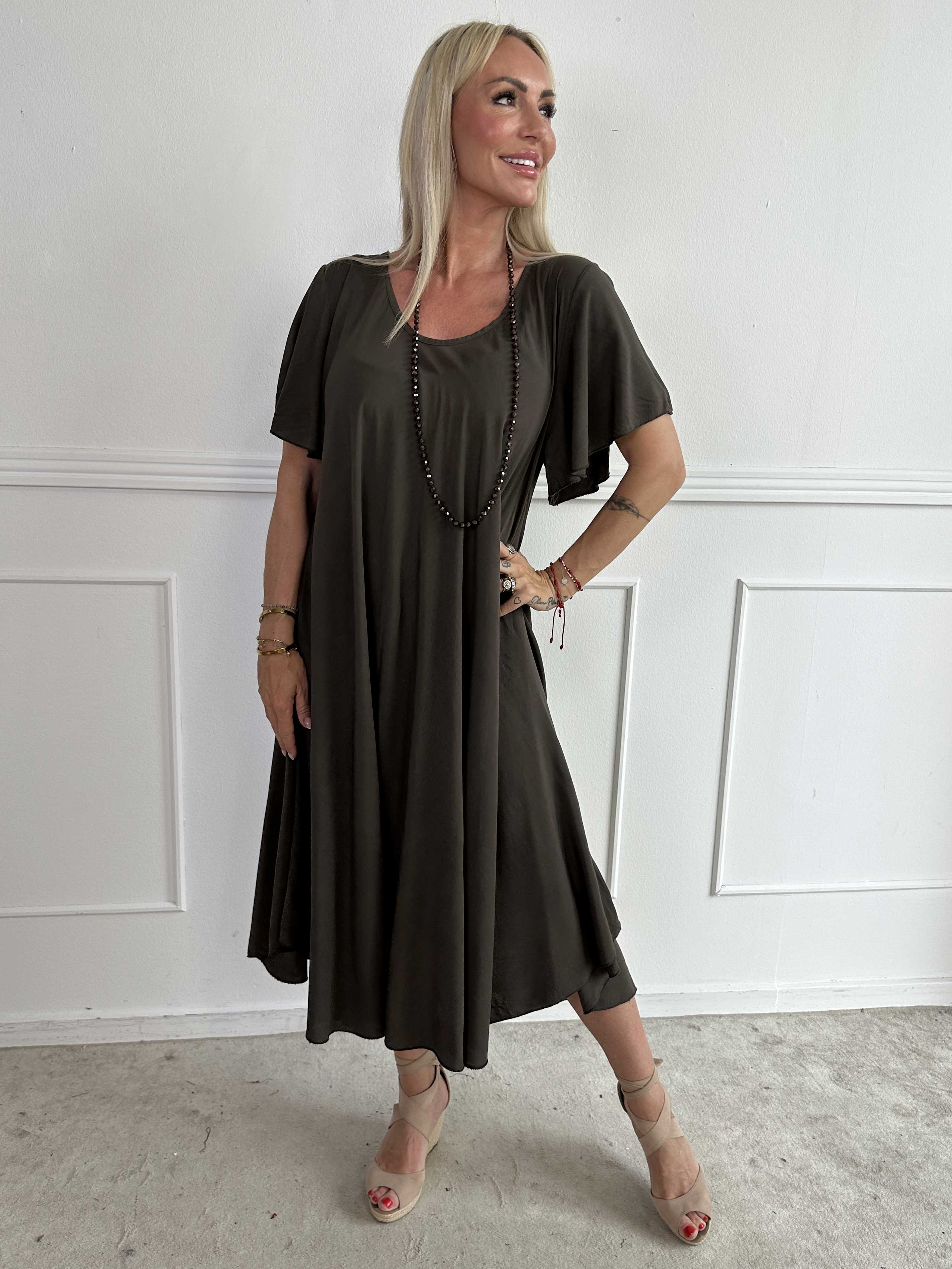 Laneira - Lång klänning i viskos och A-form