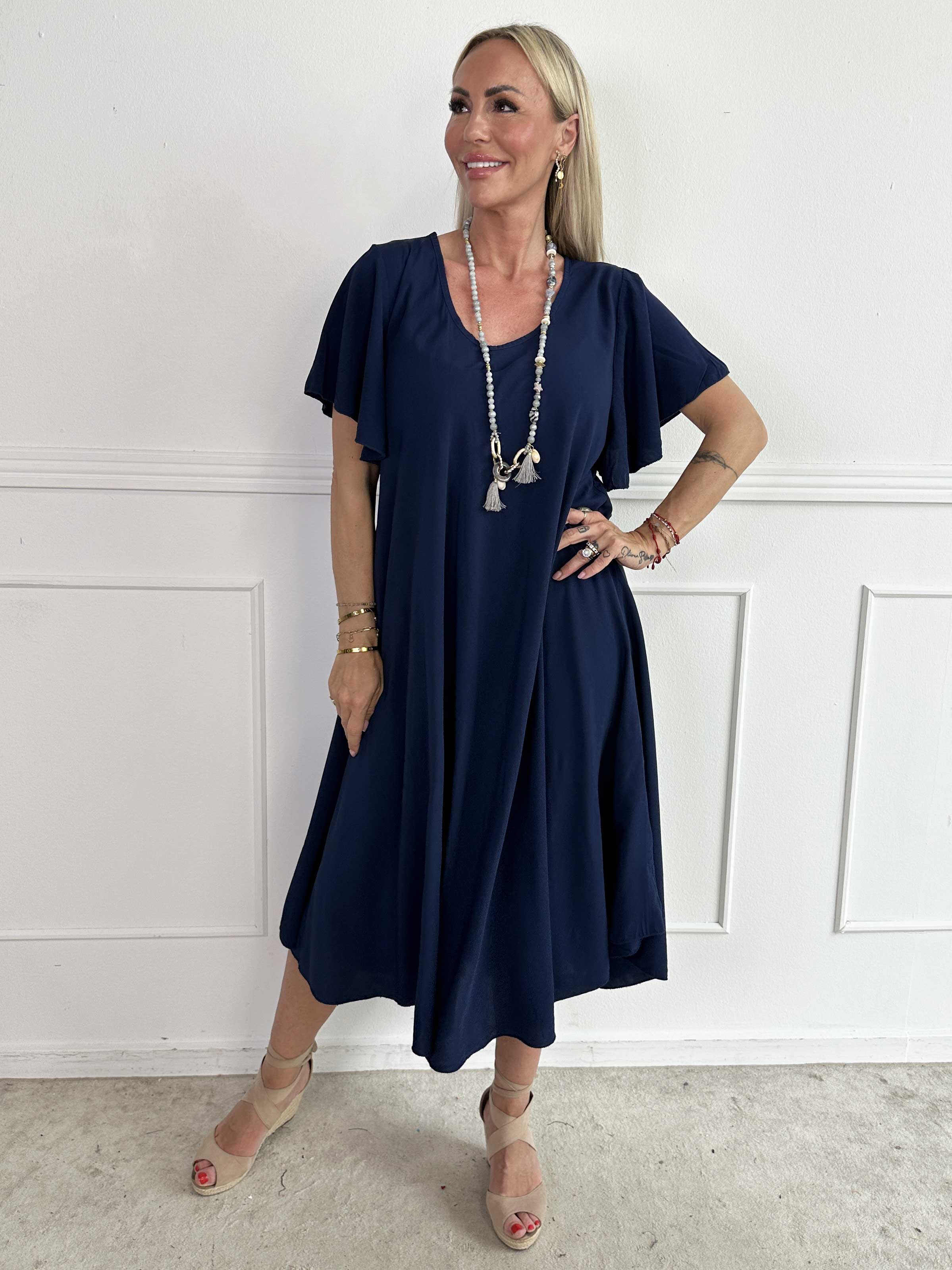 Laneira - Lång klänning i viskos och A-form