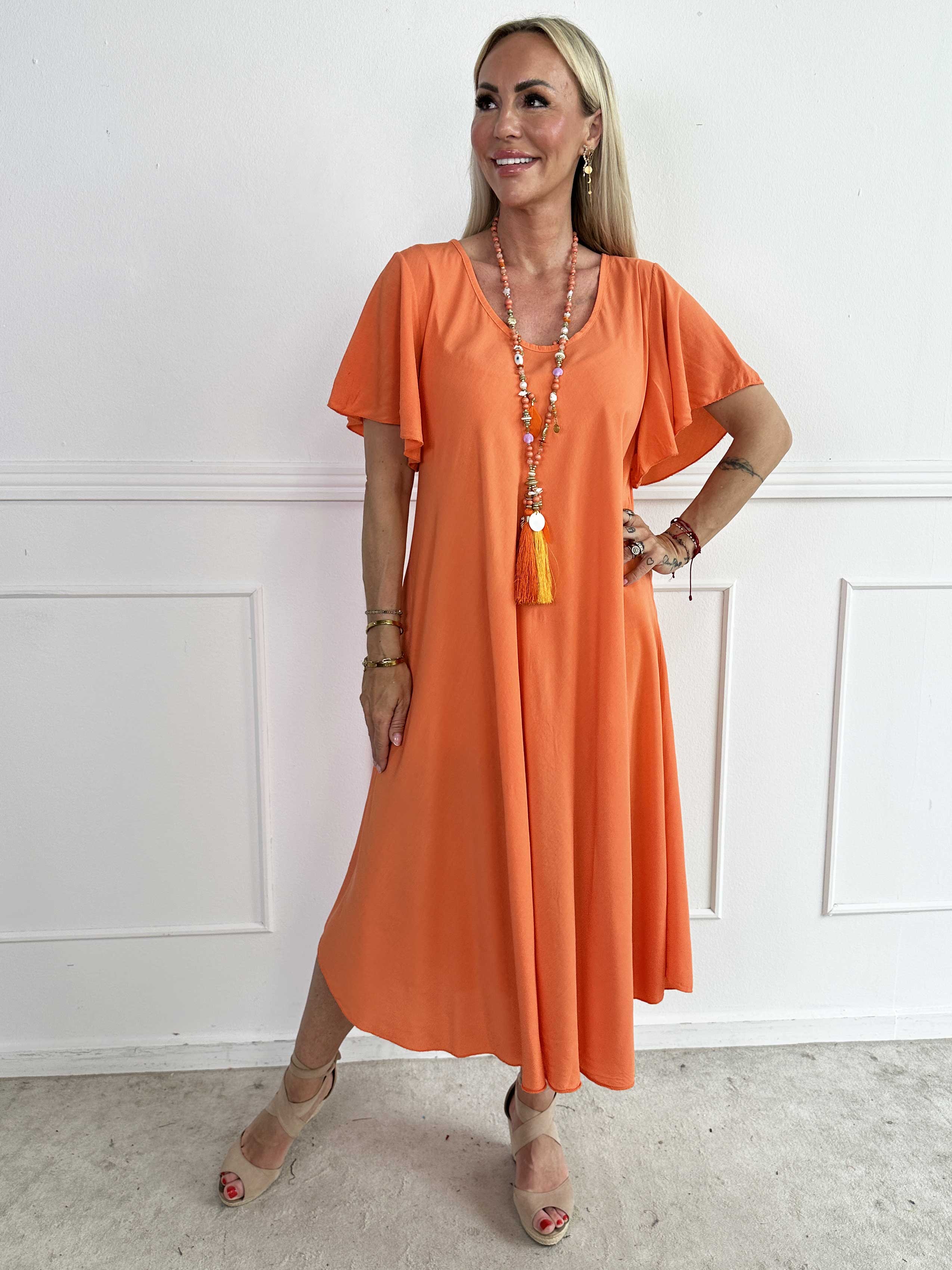 Laneira - Lång klänning i viskos och A-form