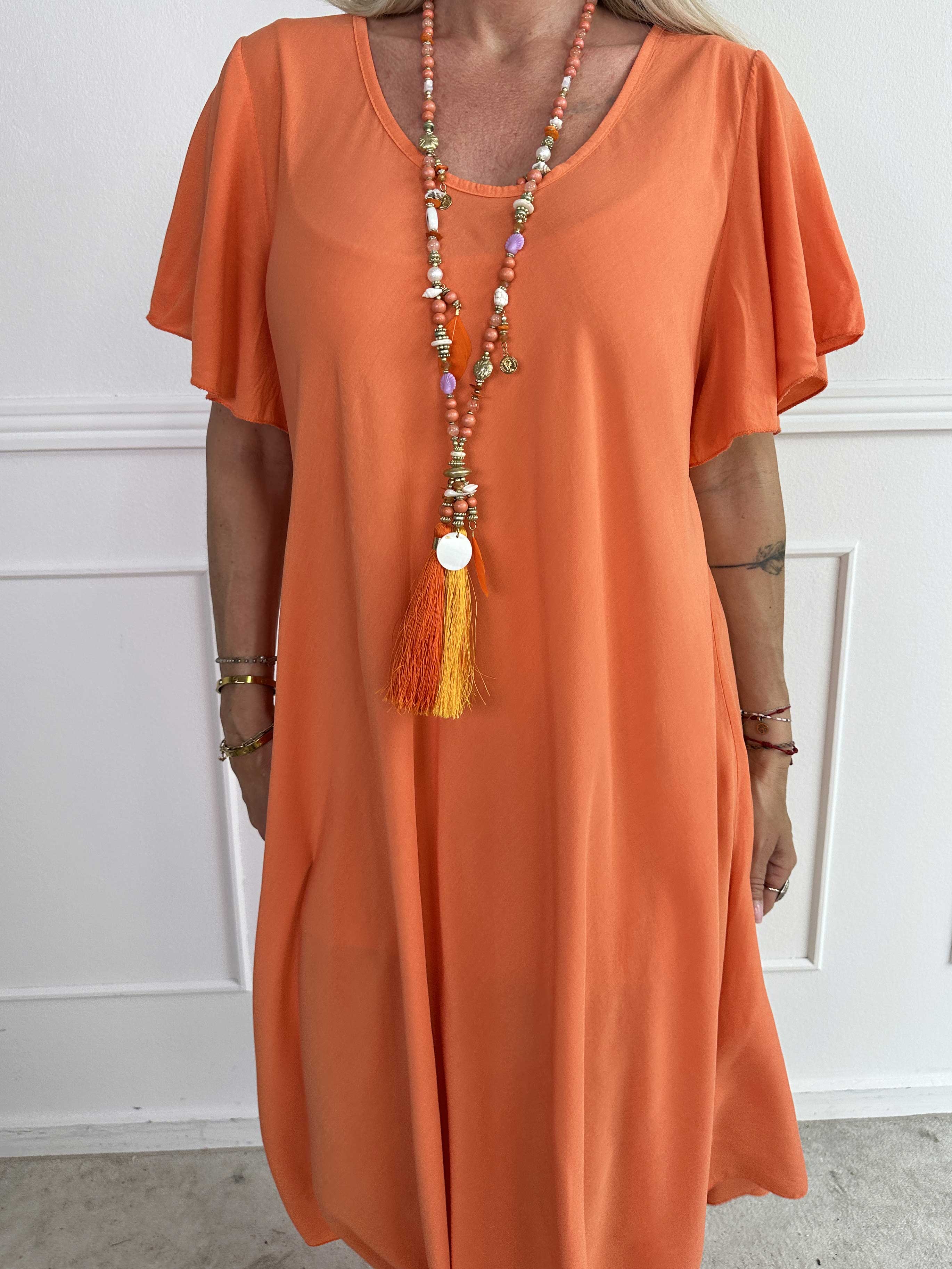 Laneira - Lång klänning i viskos och A-form