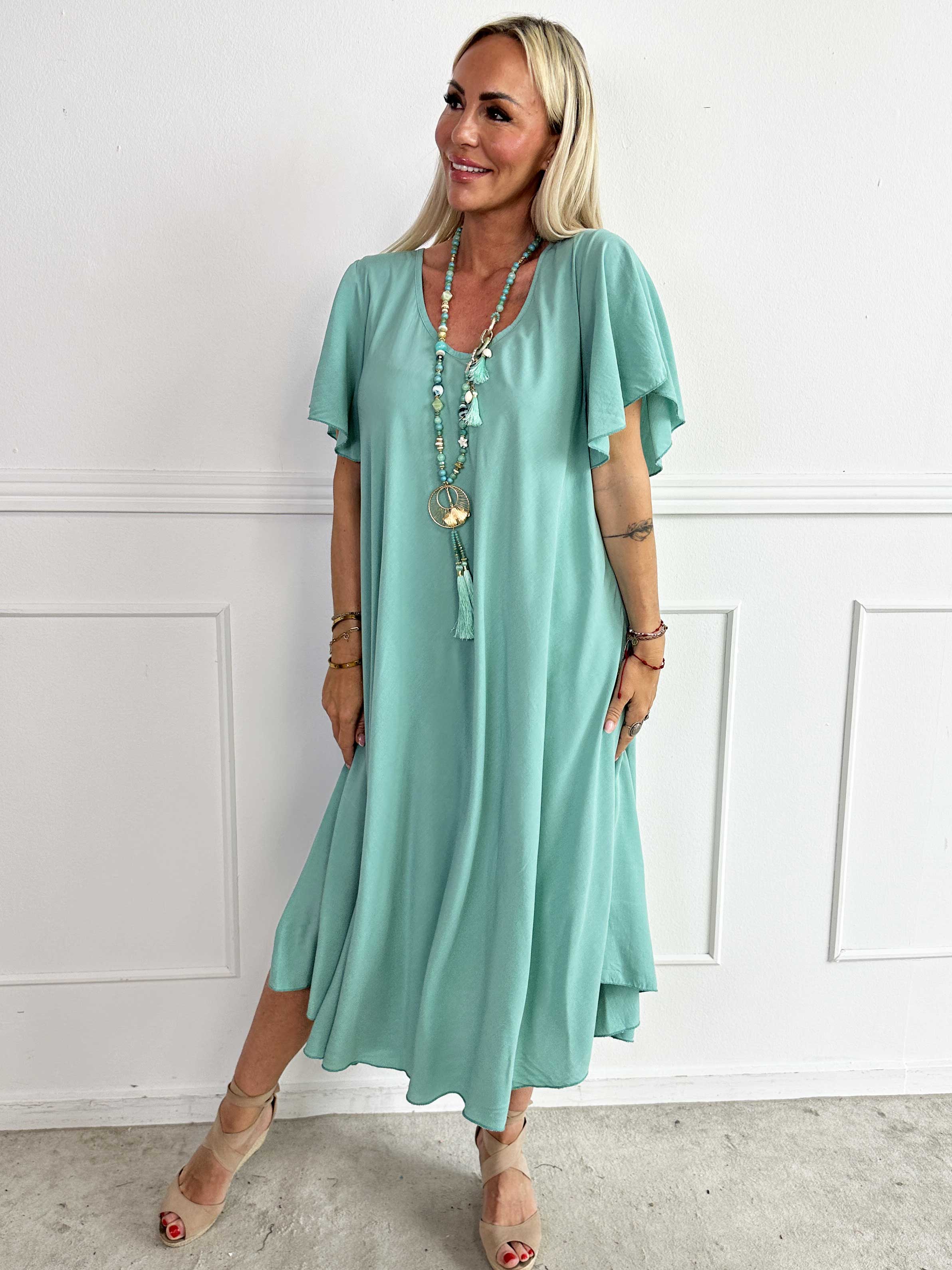 Laneira - Lång klänning i viskos och A-form