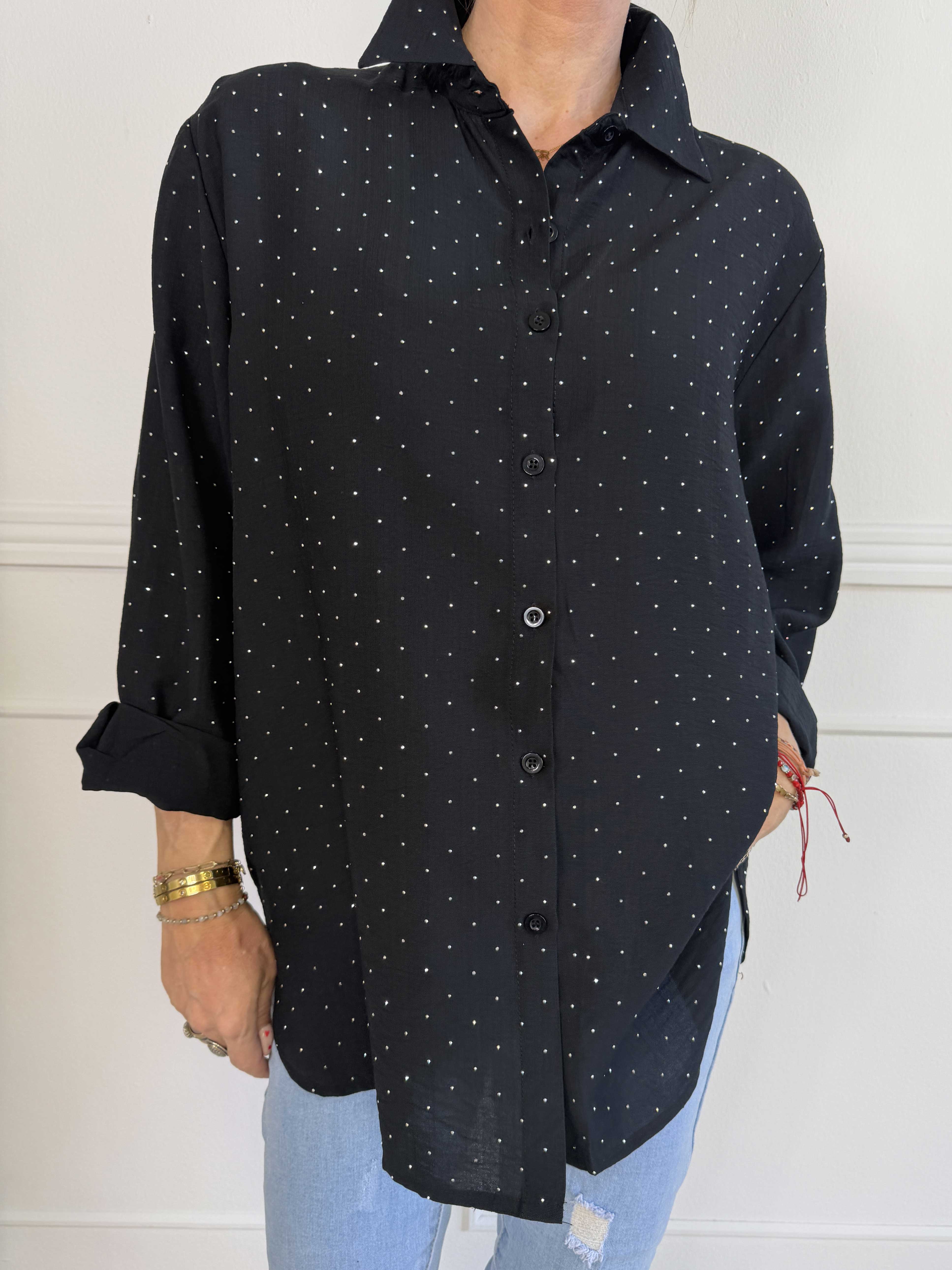 Lariano - Skjorte i bomuld dekoreret med similisten