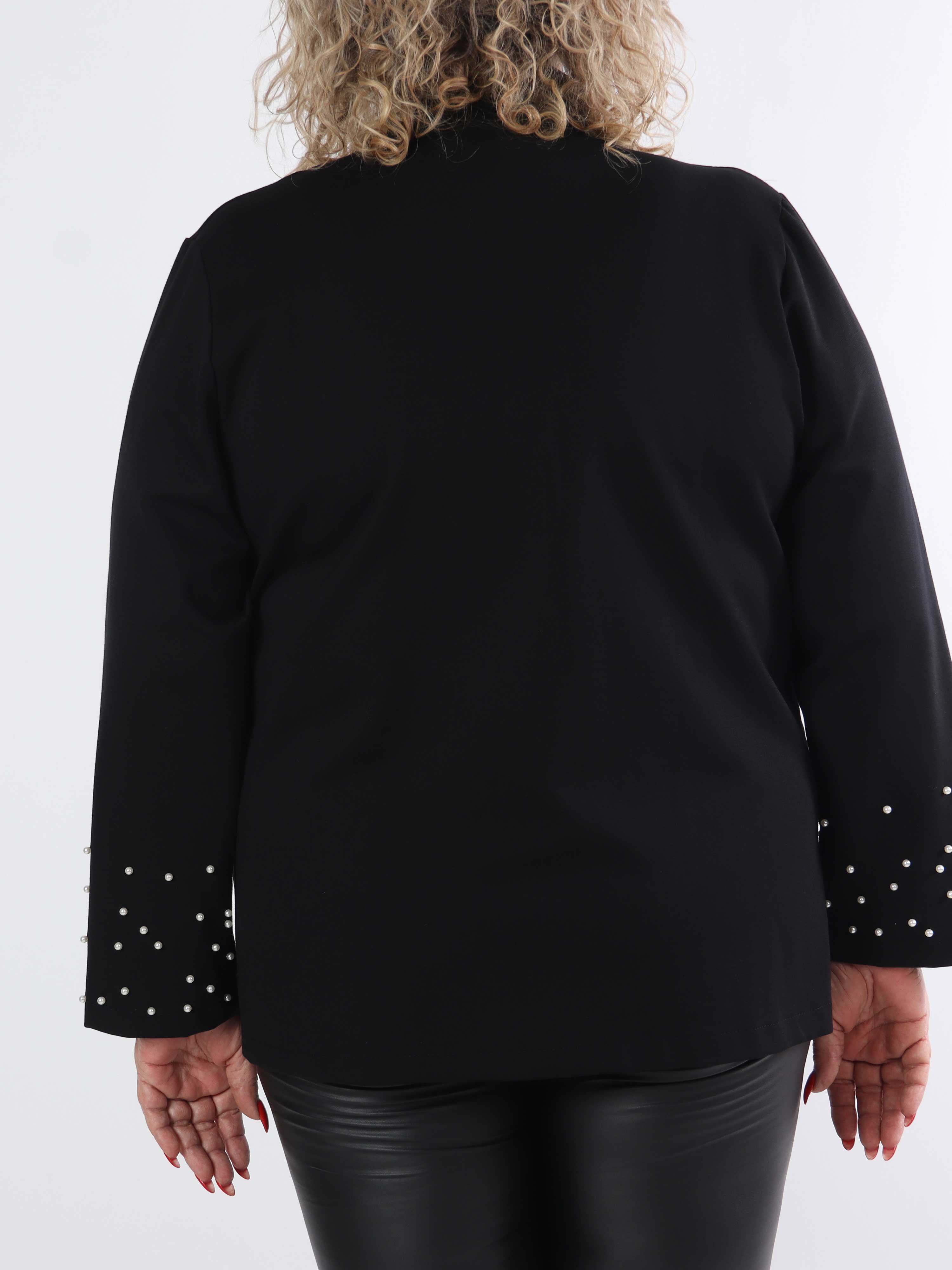 Larissa - Plus size-kavaj med vita pärlor