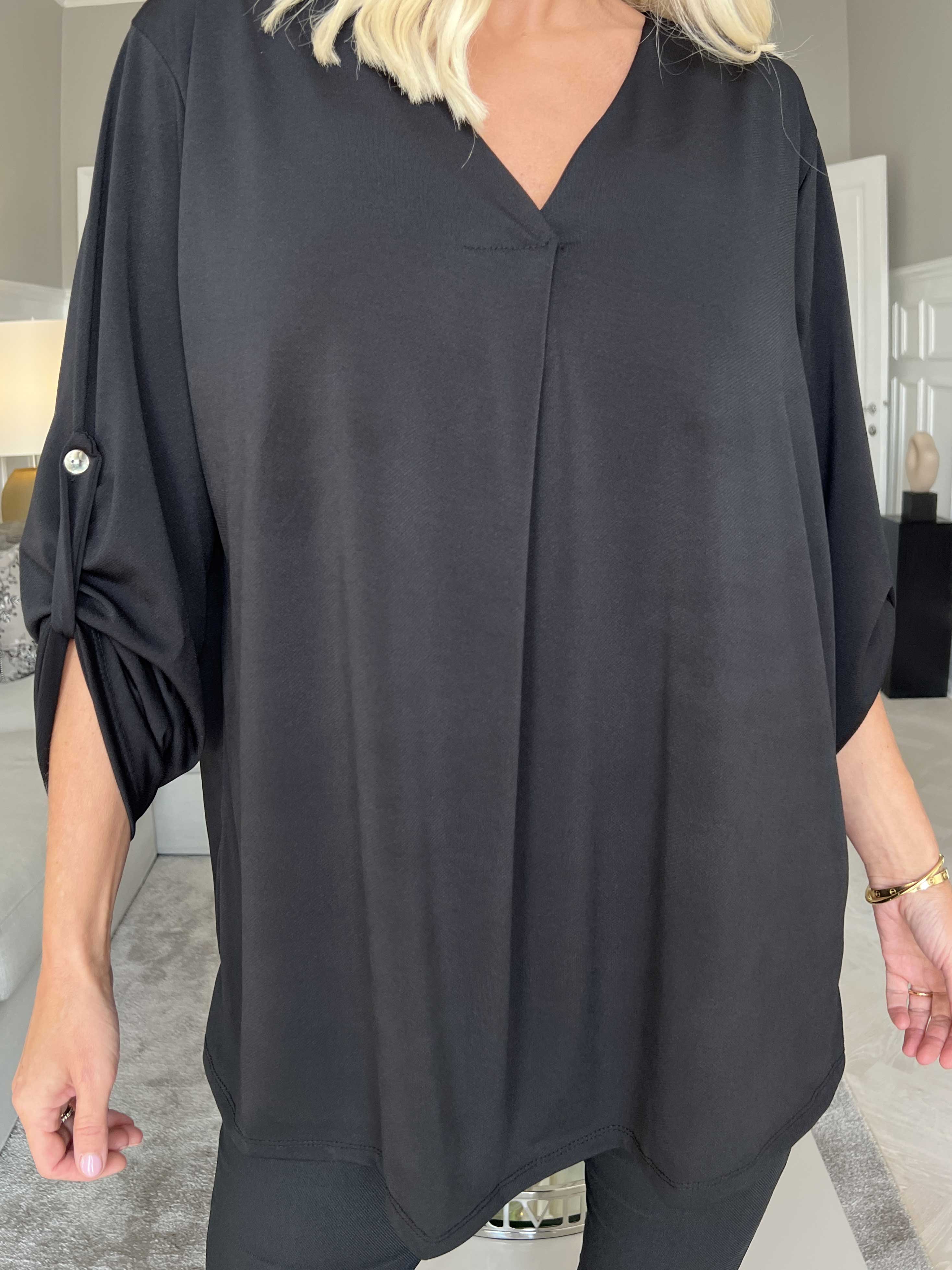 Larna - Svart tunika med v-ringning