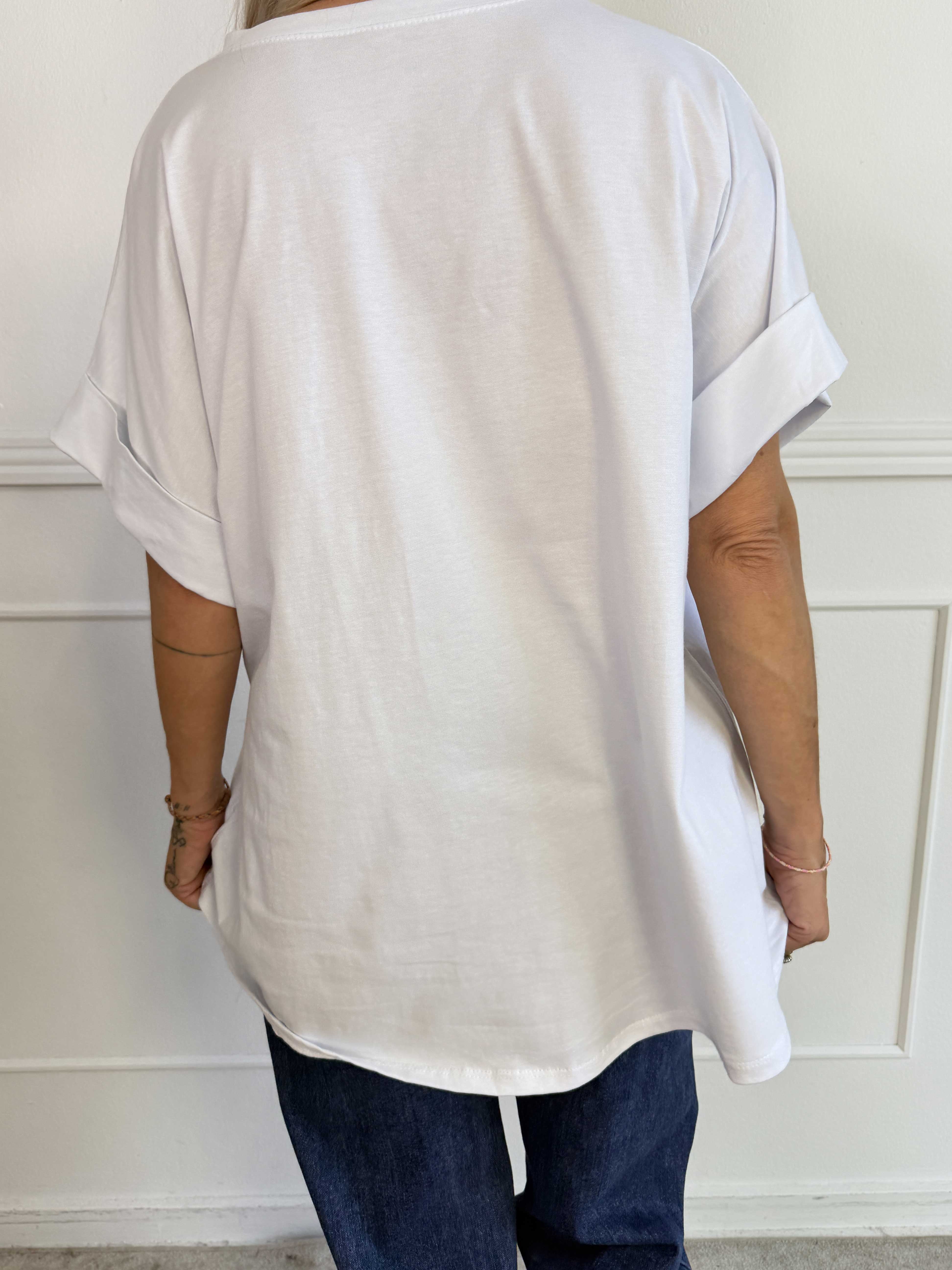 Leni - Oversized t-shirt med SOHO New York stående på brystet