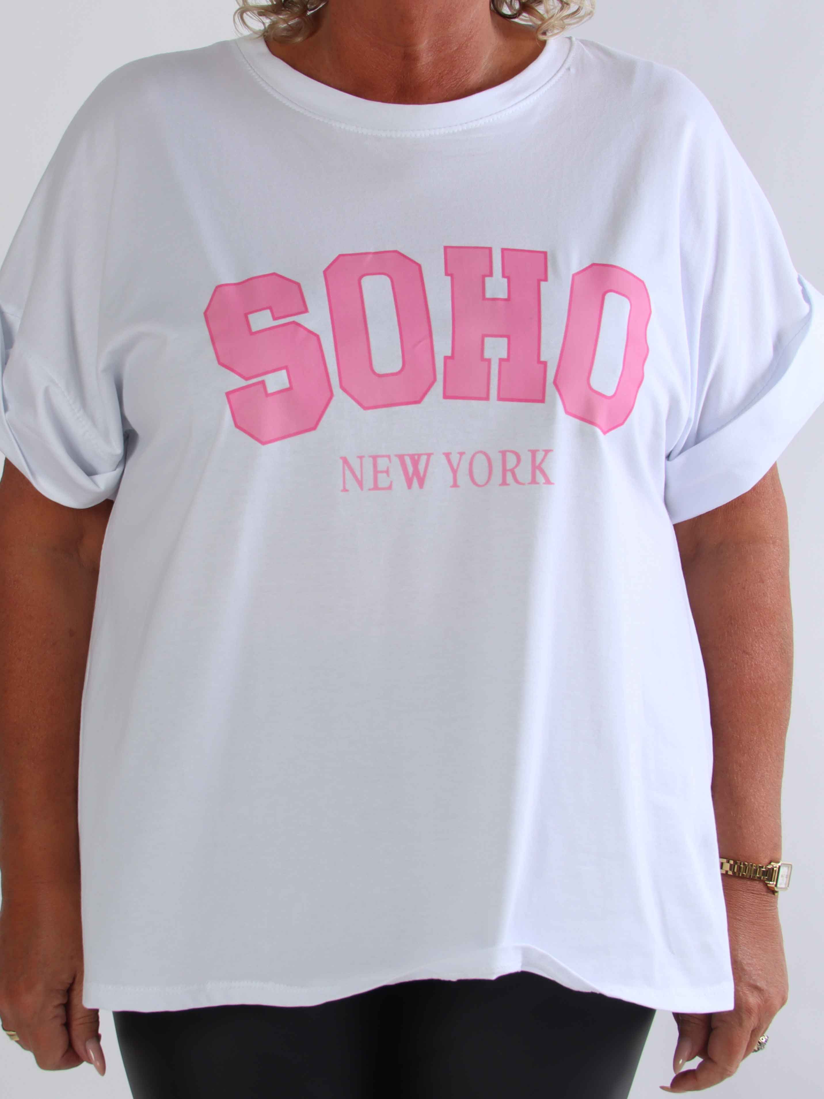 Leni - Plus size t-shirt med SOHO New York stående på brystet