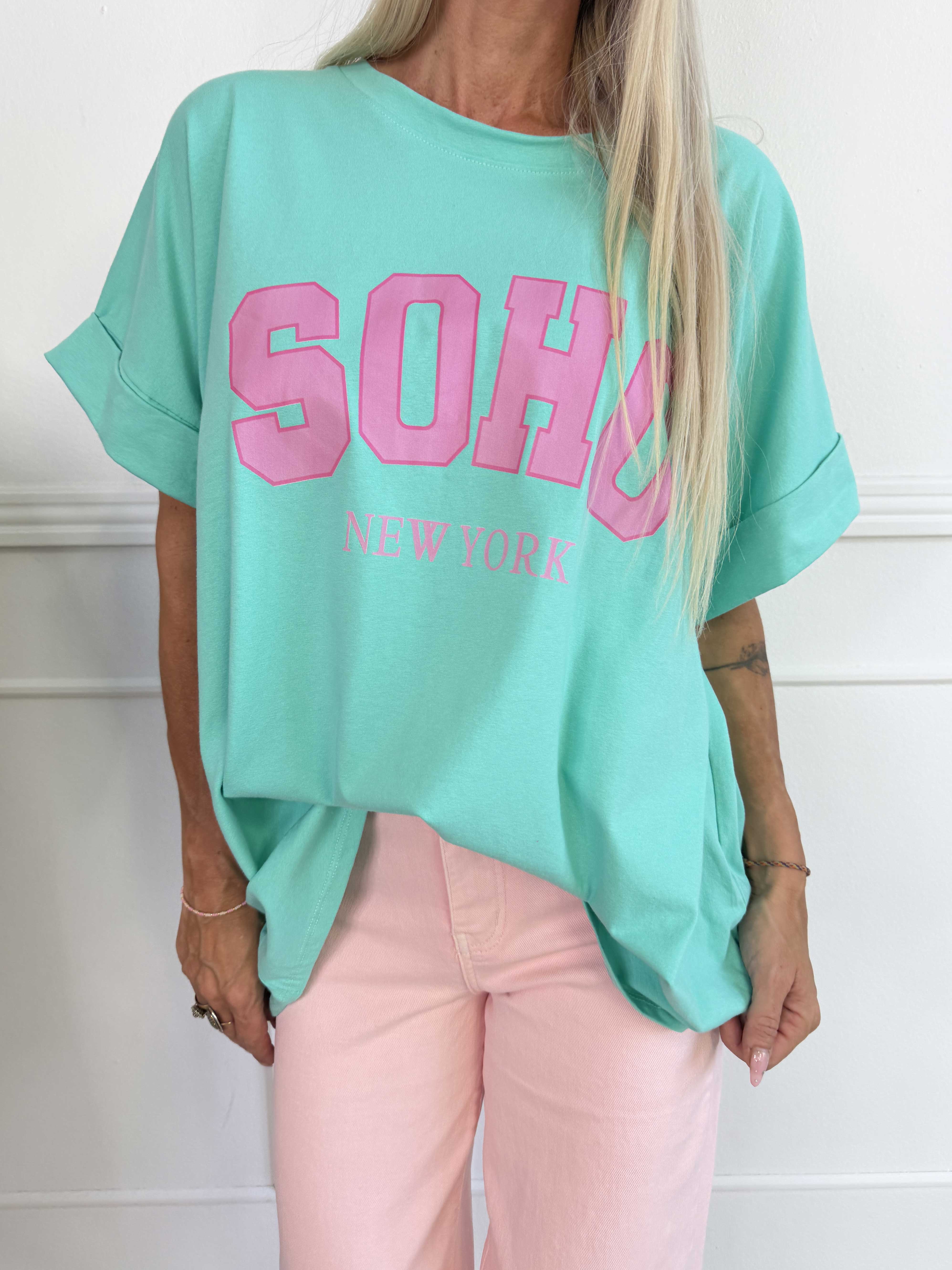 Leni - Oversized t-shirt med SOHO New York stående på brystet