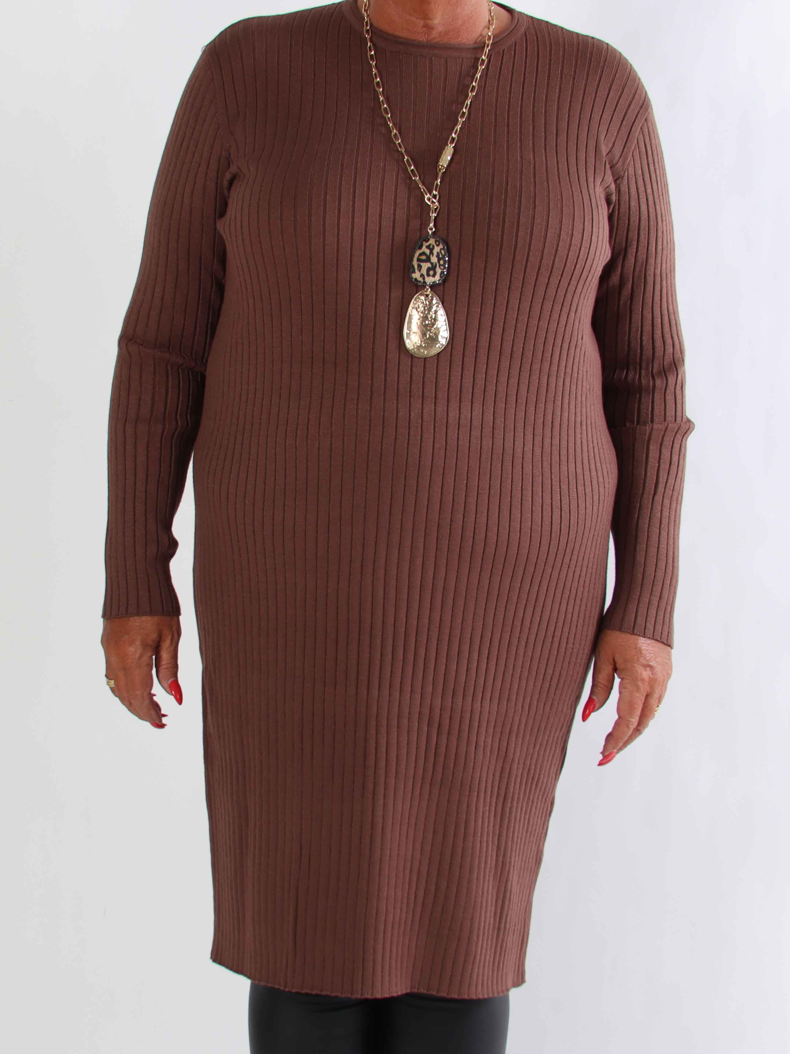 Livunn - Mjuk elastisk ribbad klänning