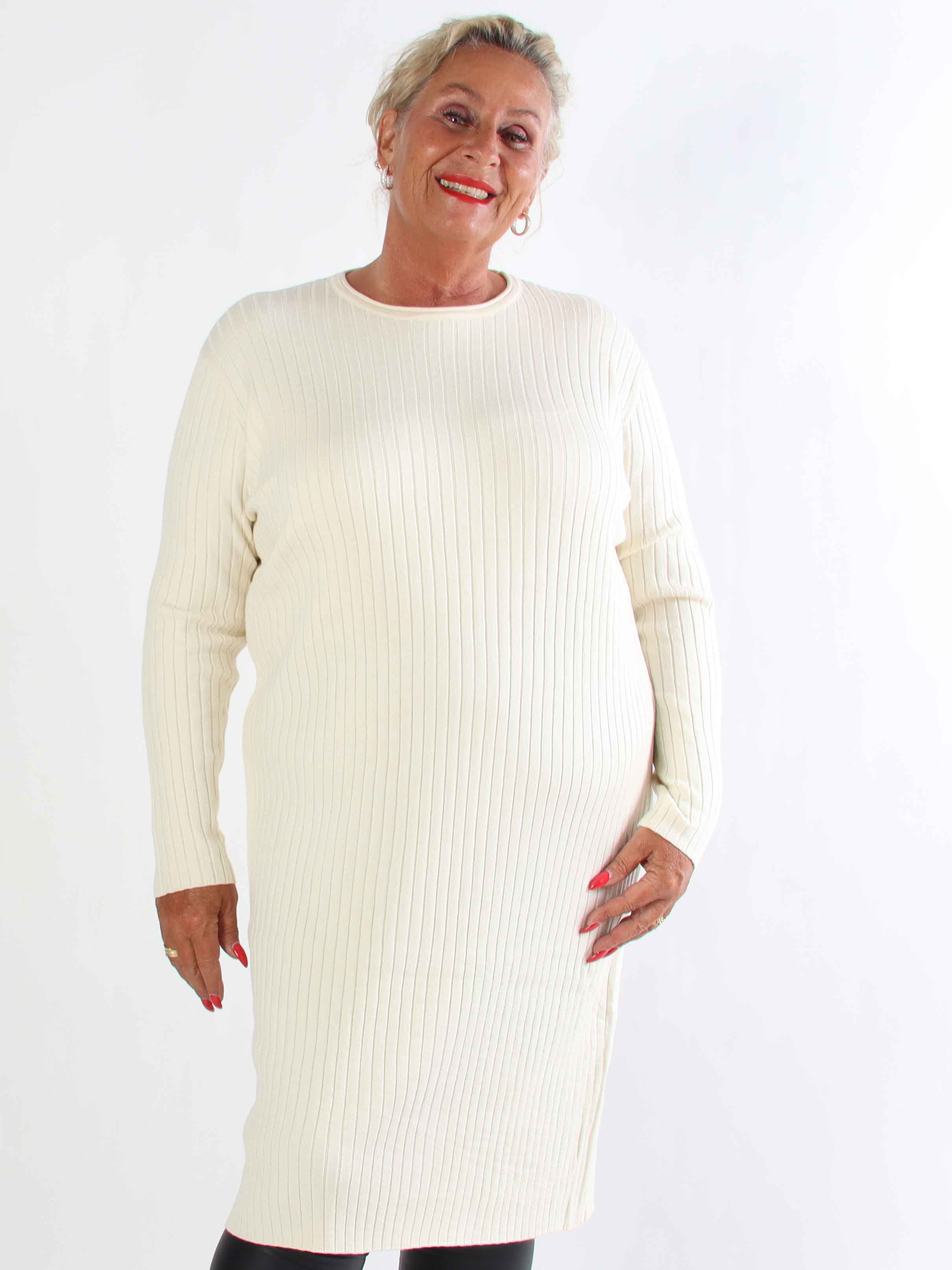 Livunn - Mjuk elastisk ribbad klänning