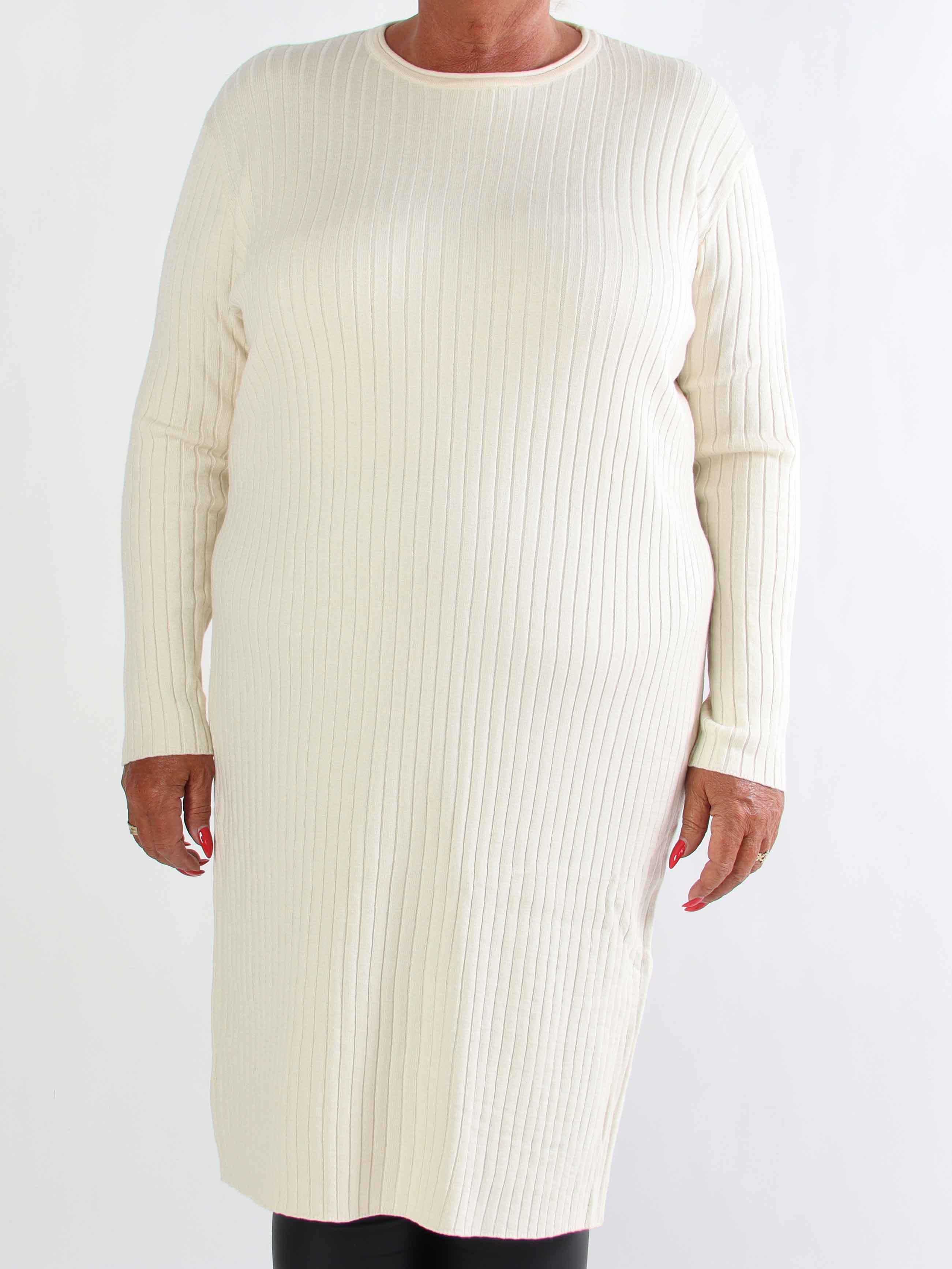 Livunn - Mjuk elastisk ribbad klänning