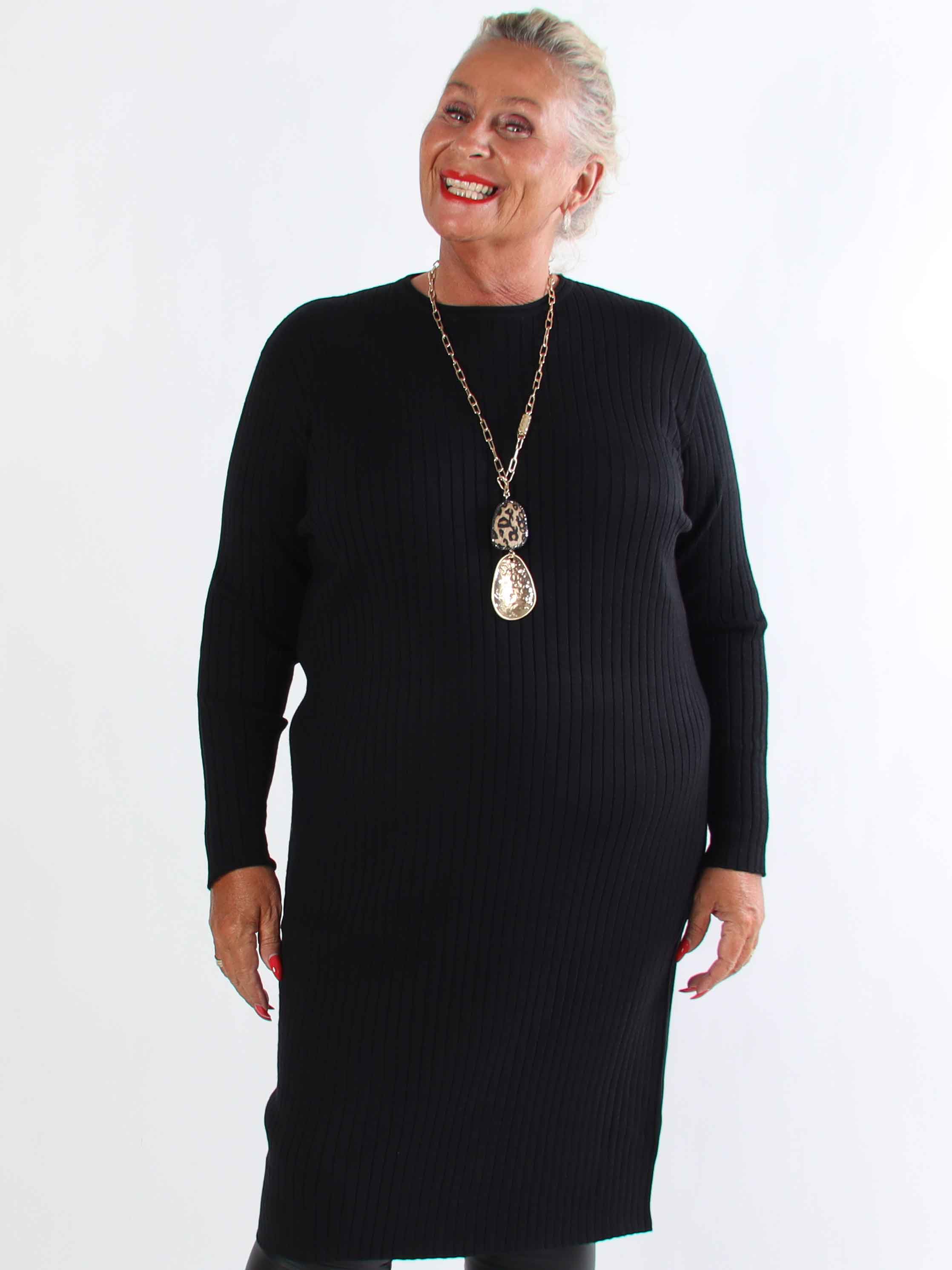 Livunn - Mjuk elastisk ribbad klänning