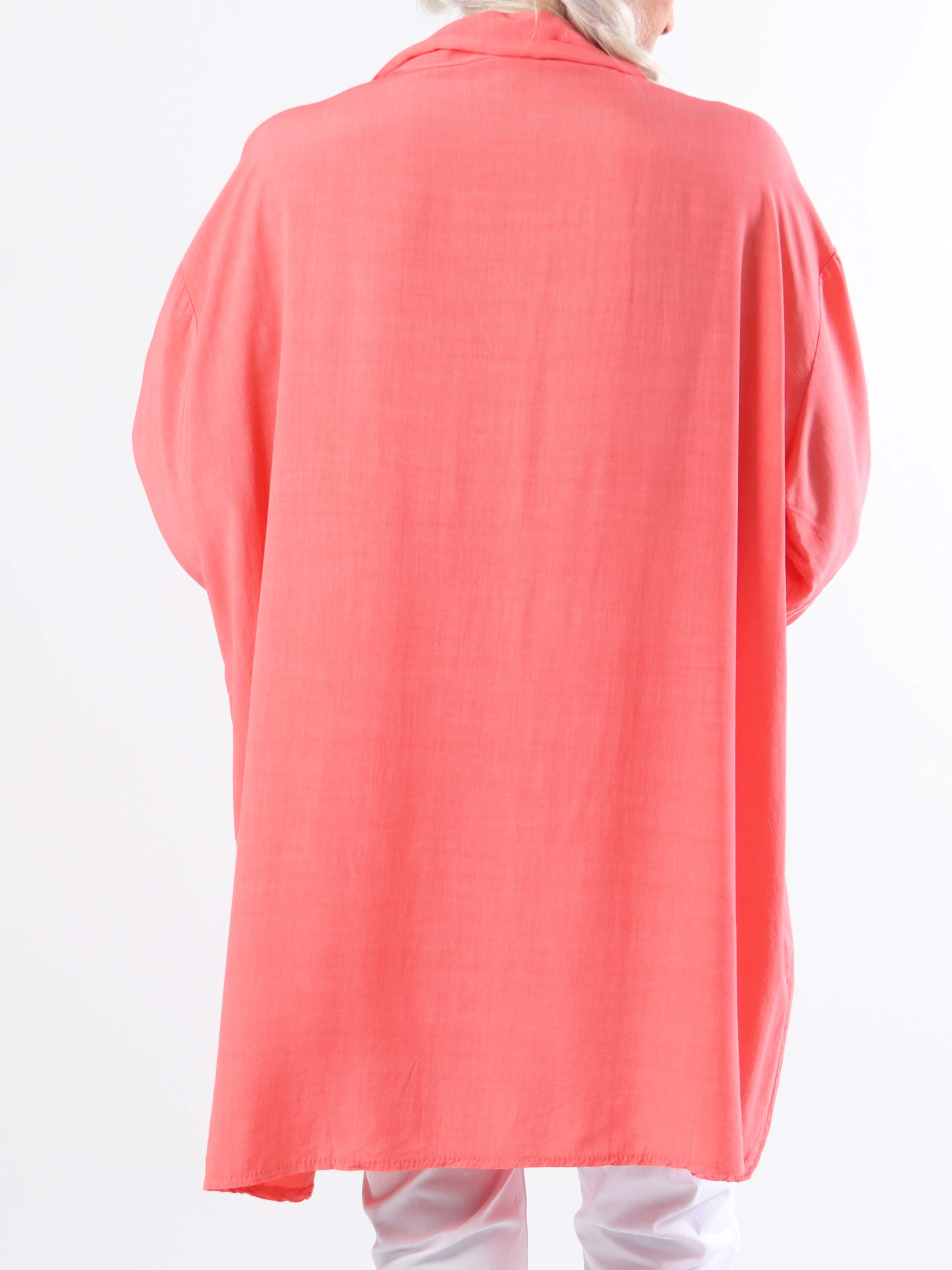 Love - Plus size-skjorta i viskos med ränder och stjärnor