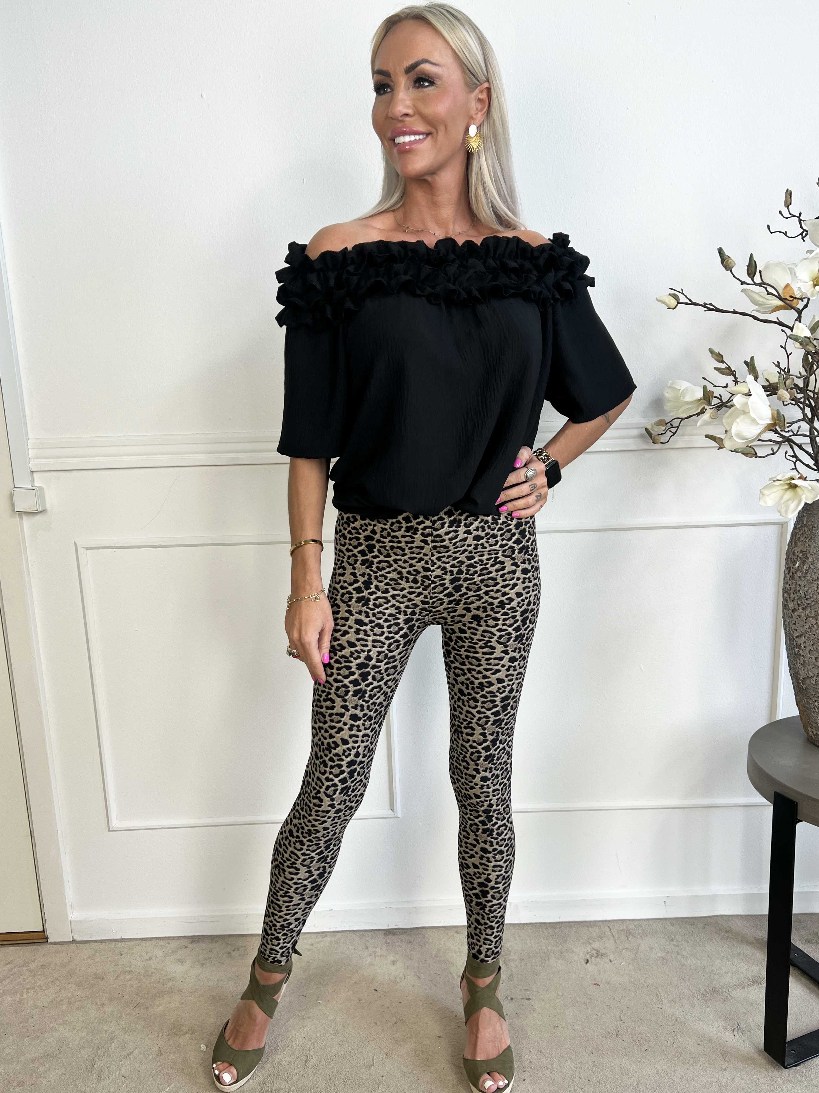 Lula - Mjuka leggings i leopardmönster