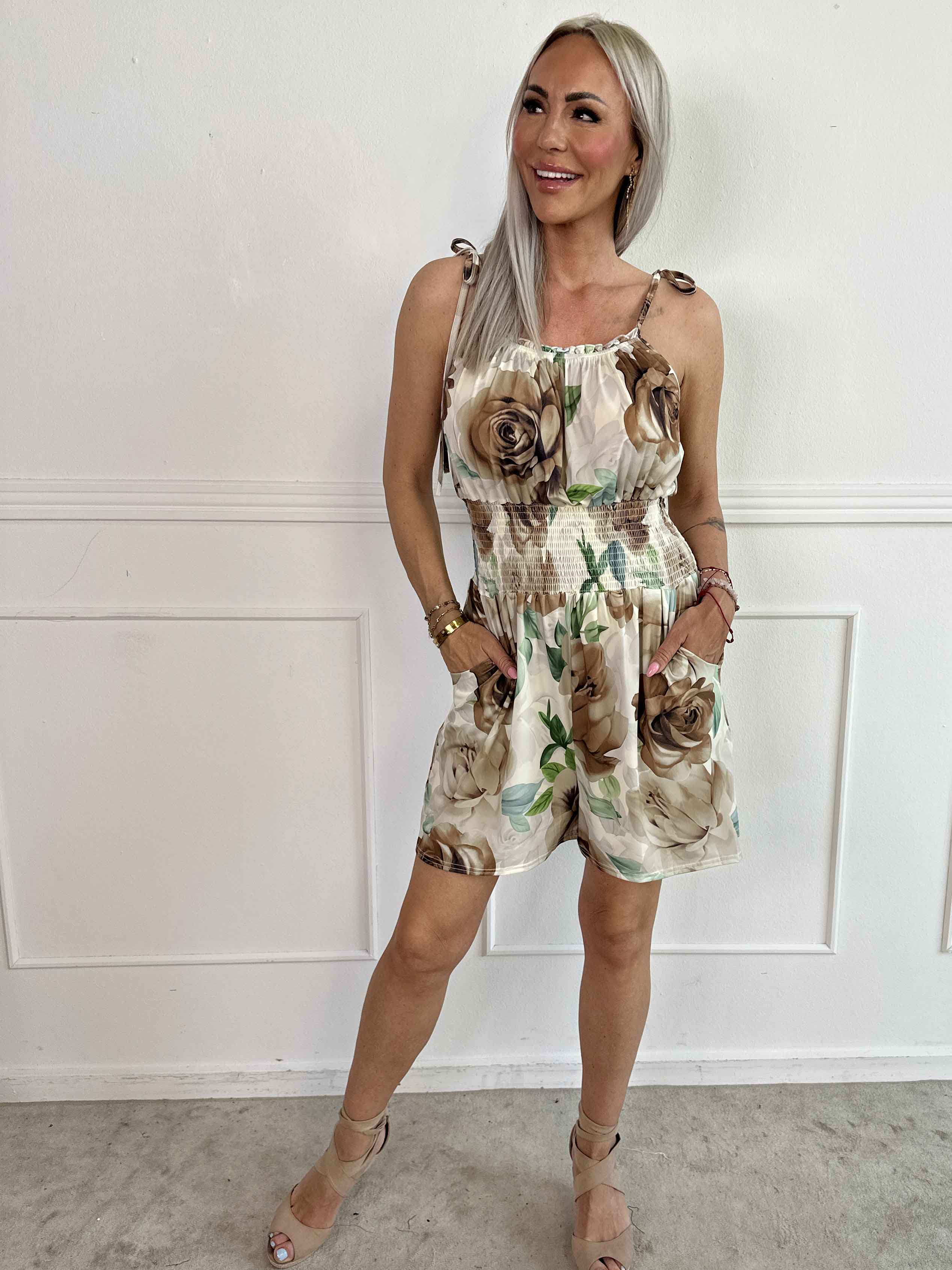 Lyra - Elastisk byxdräkt med elastisk smock i midjan