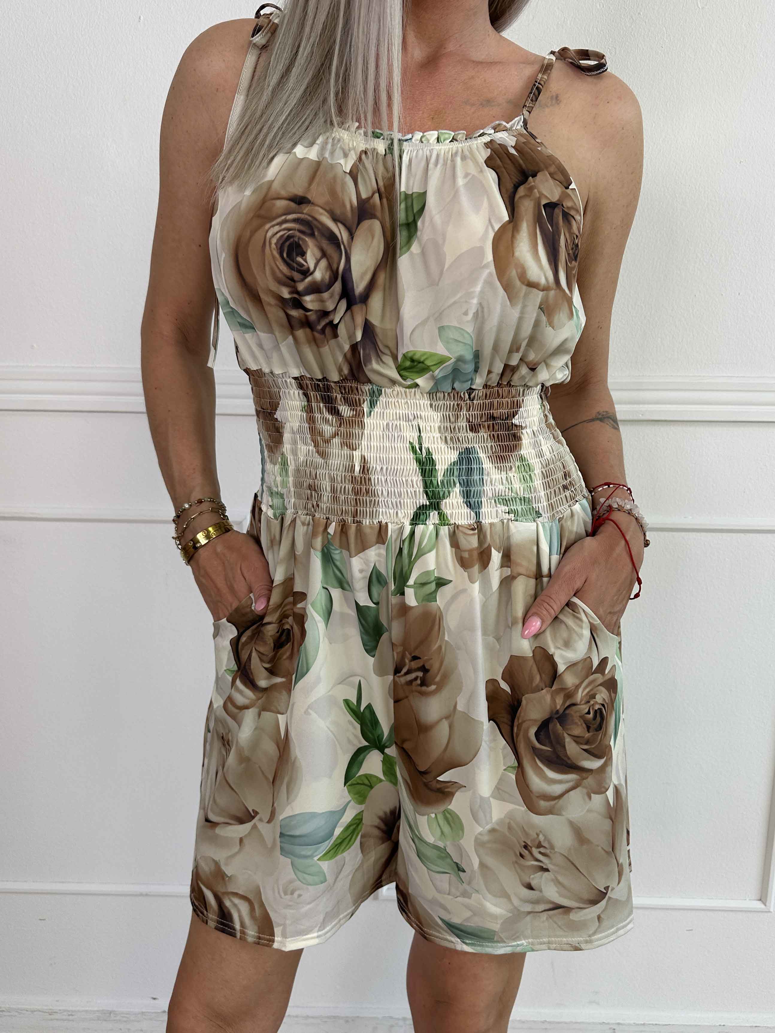 Lyra - Elastisk byxdräkt med elastisk smock i midjan