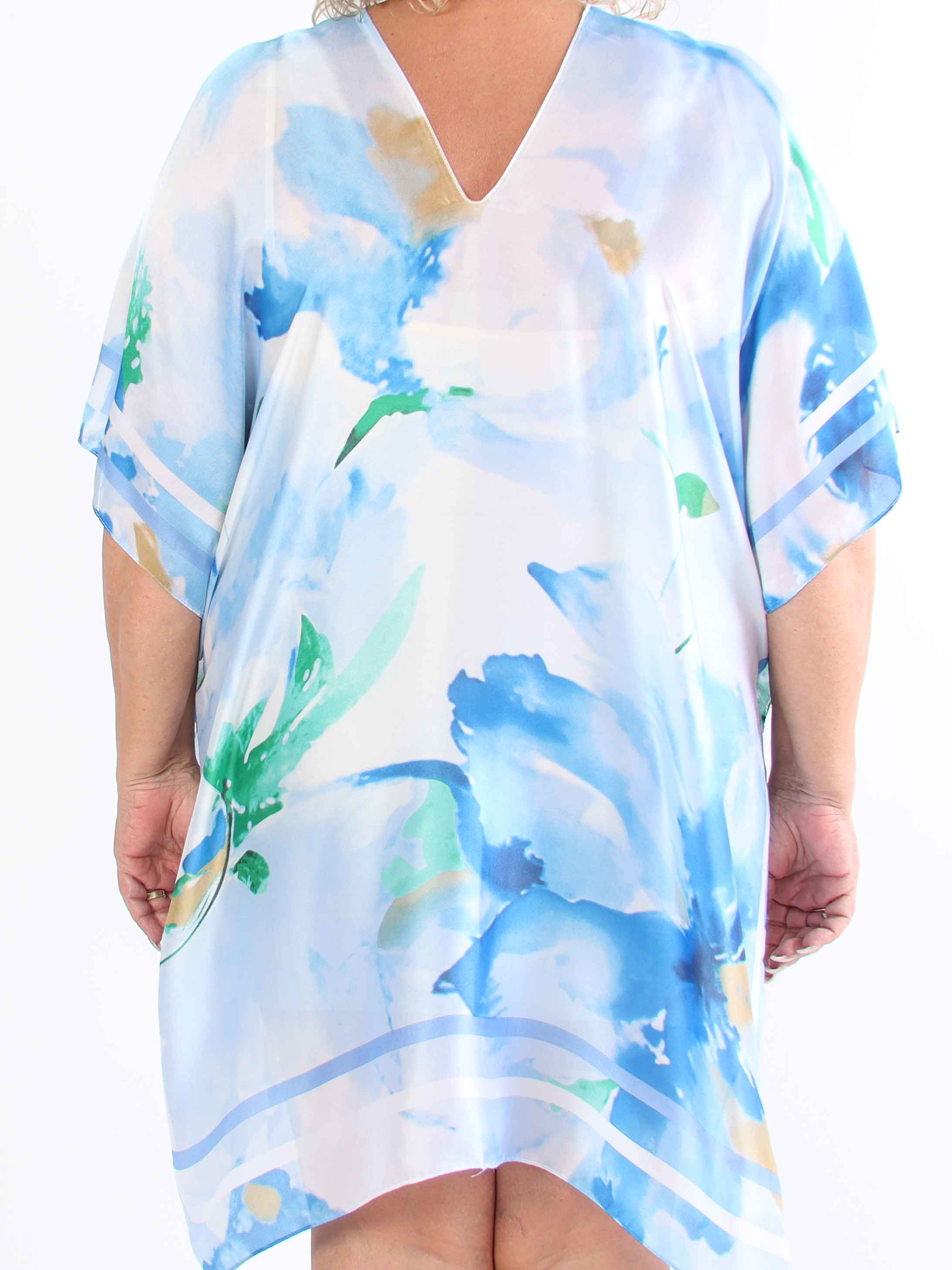 Maggie - Plus size-tunika i mjuk viskos och siden