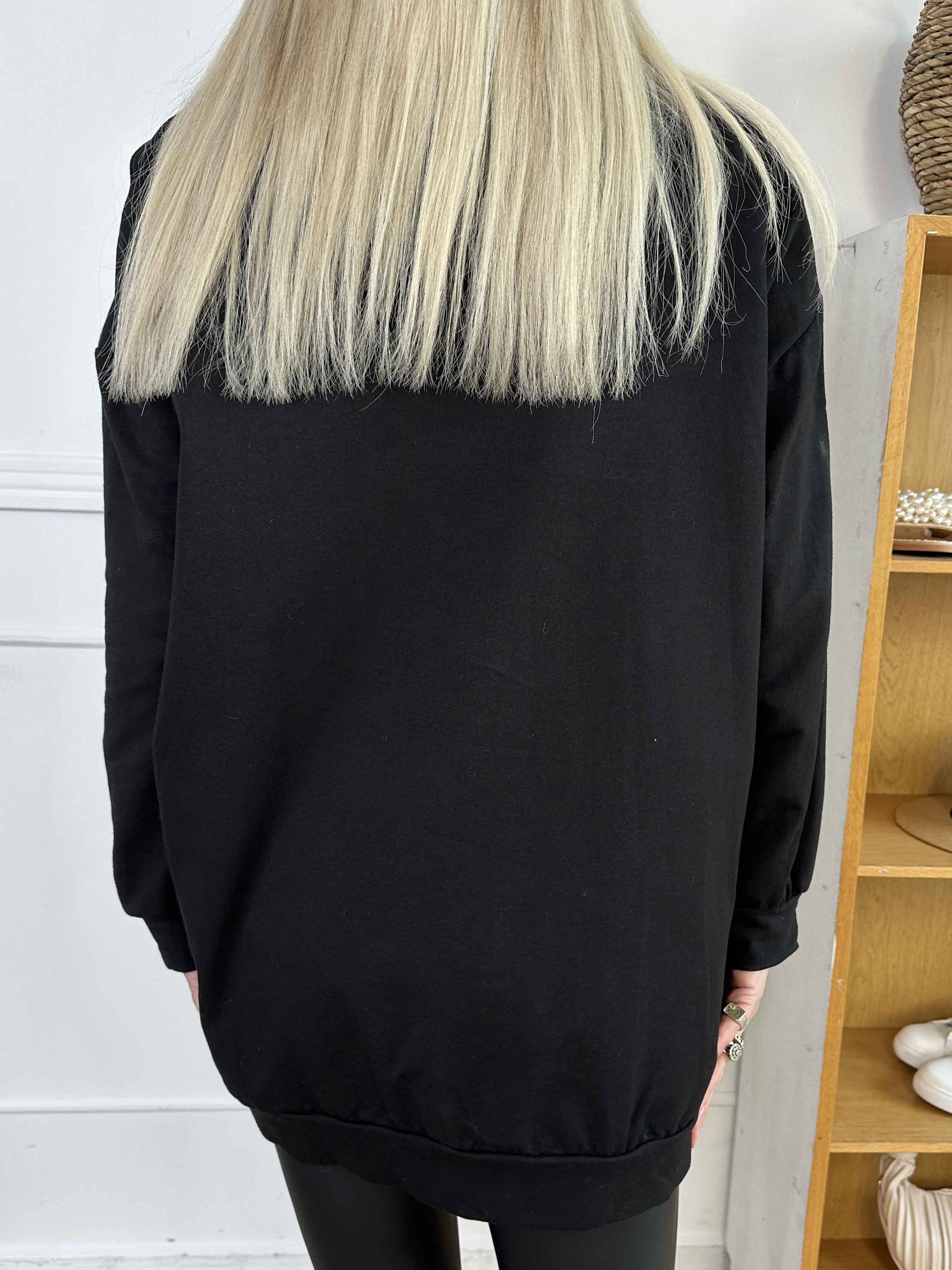 Magnolia - Sweatshirt med LA skrivet i plysch
