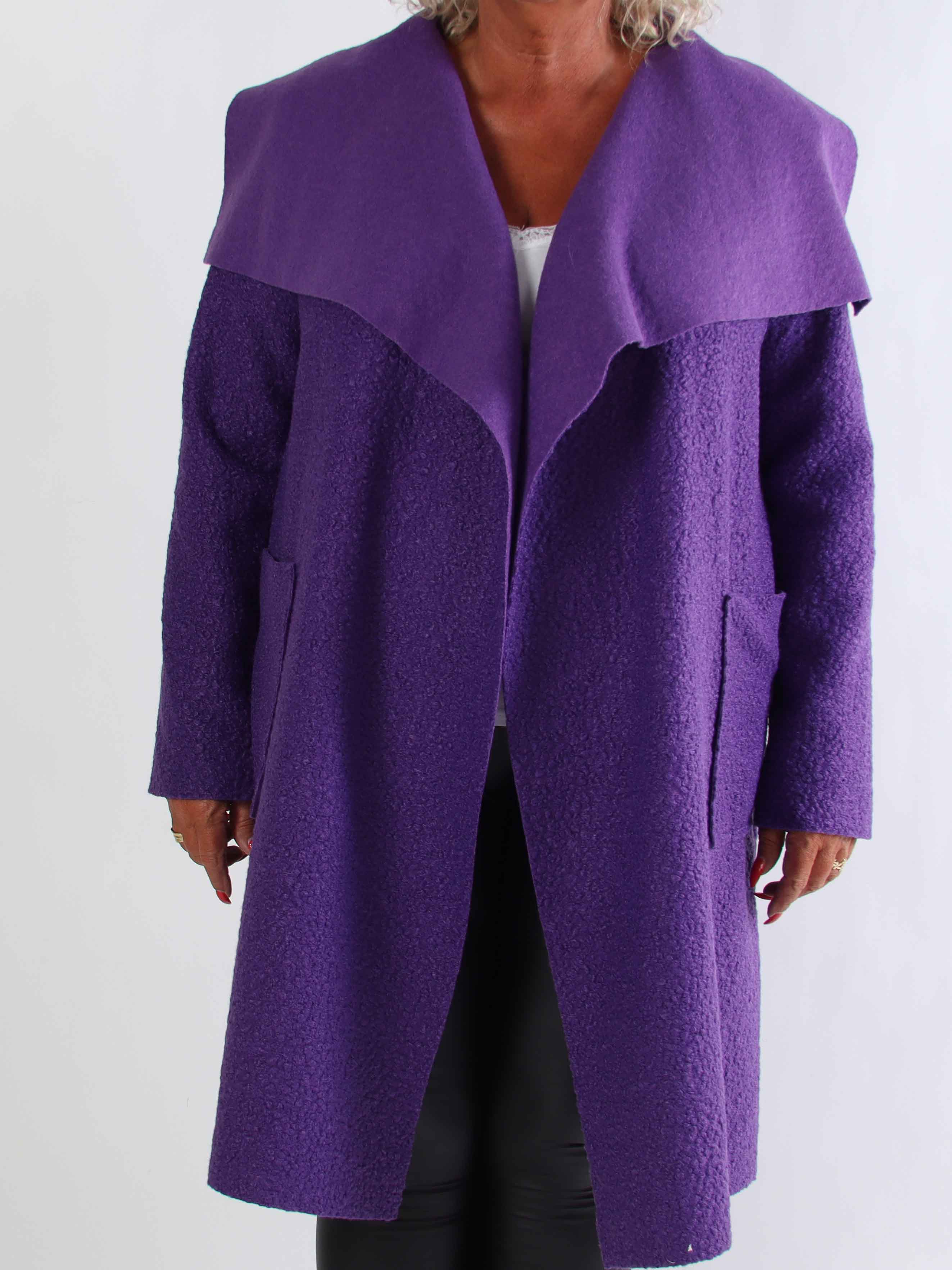 Malfrid - Plus size kappa i mjuk teddy med shiny stjärnor