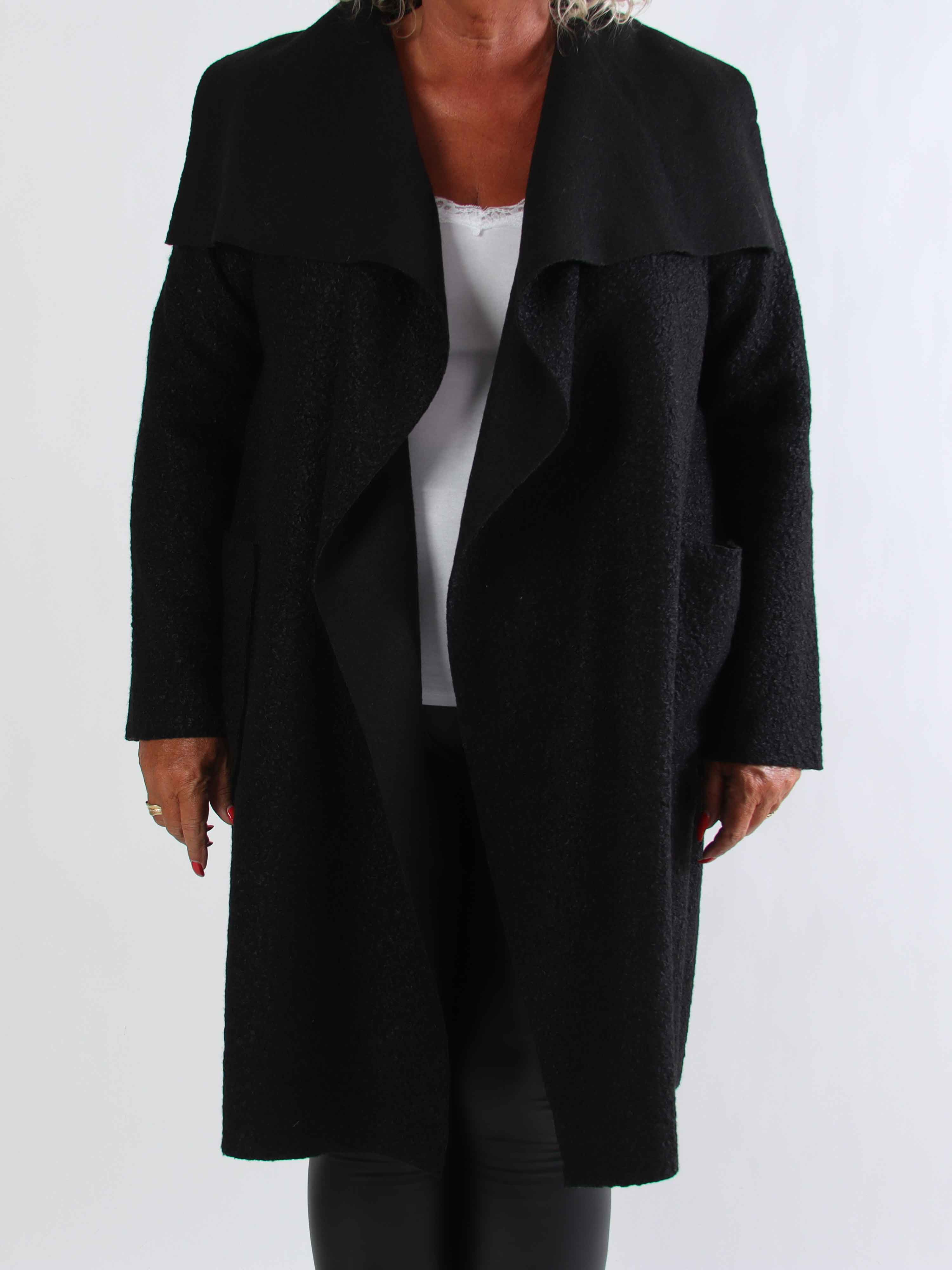 Malfrid - Plus size kappa i mjuk teddy med shiny stjärnor