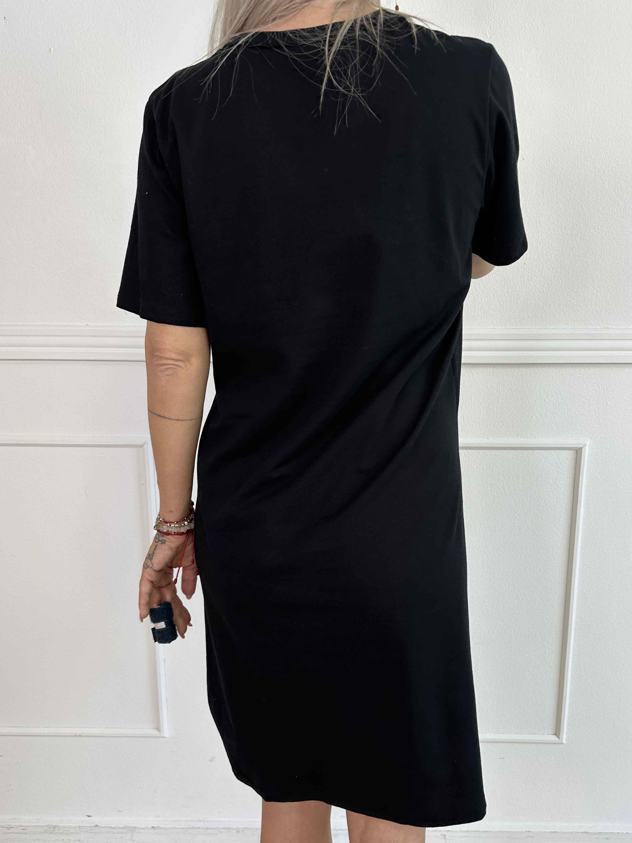 Matilda - T-shirt klänning i bomull med Ibiza skrivet