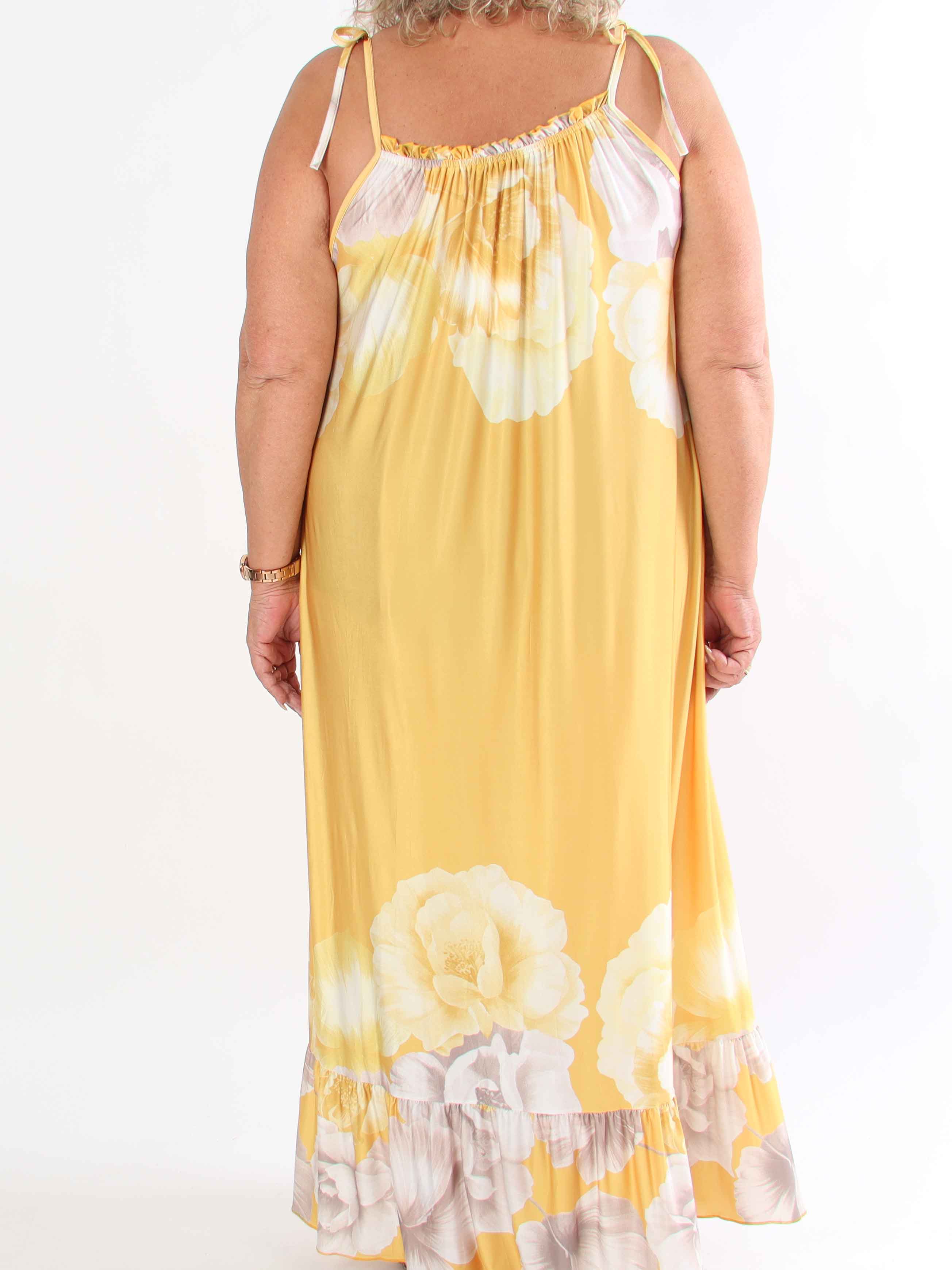 Maya - Elastisk plus size sommarklänning med blommor