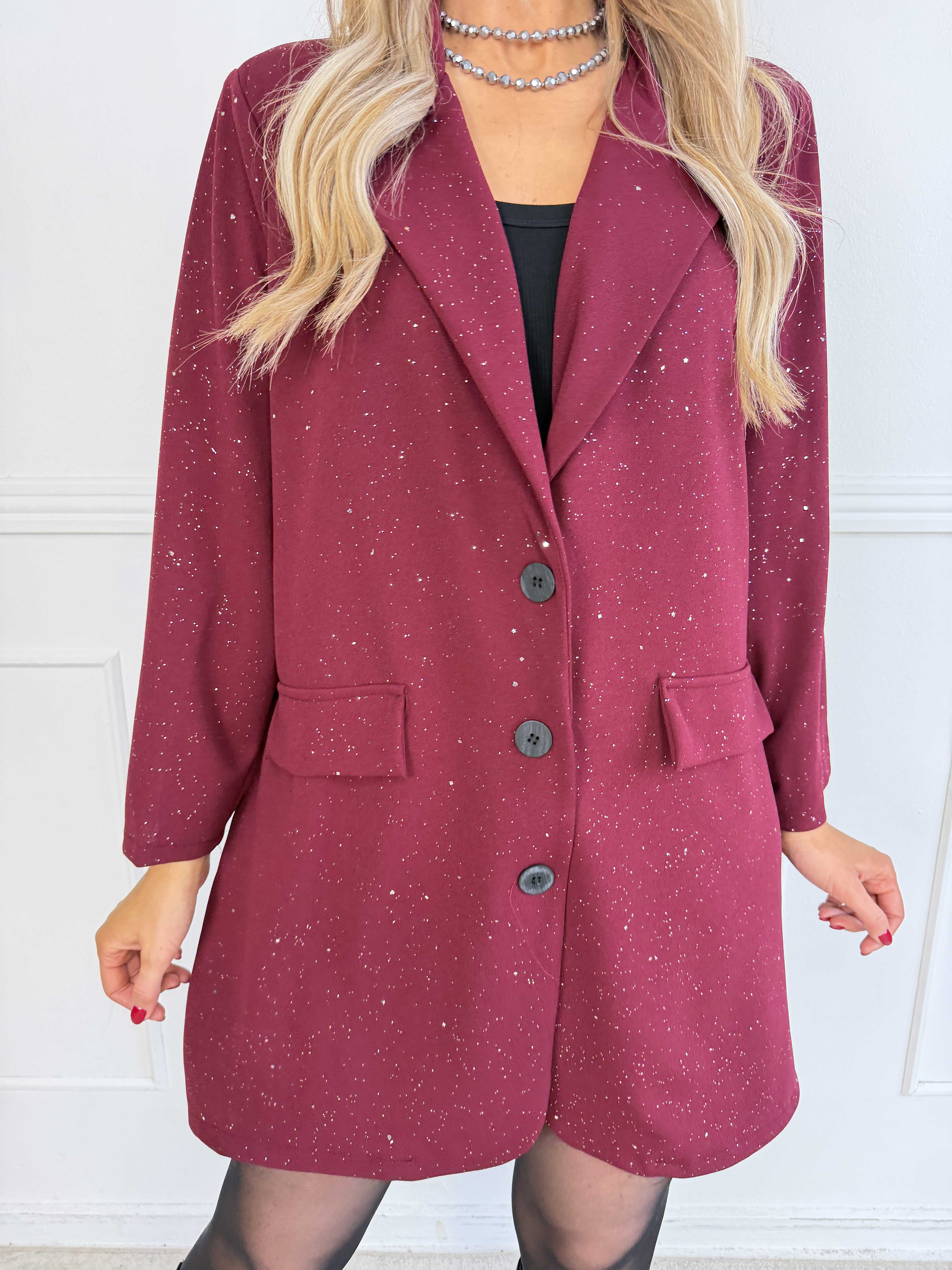 Medea Long - Elegant kavaj med fint glitterdamm som ger en exklusiv och festlig look