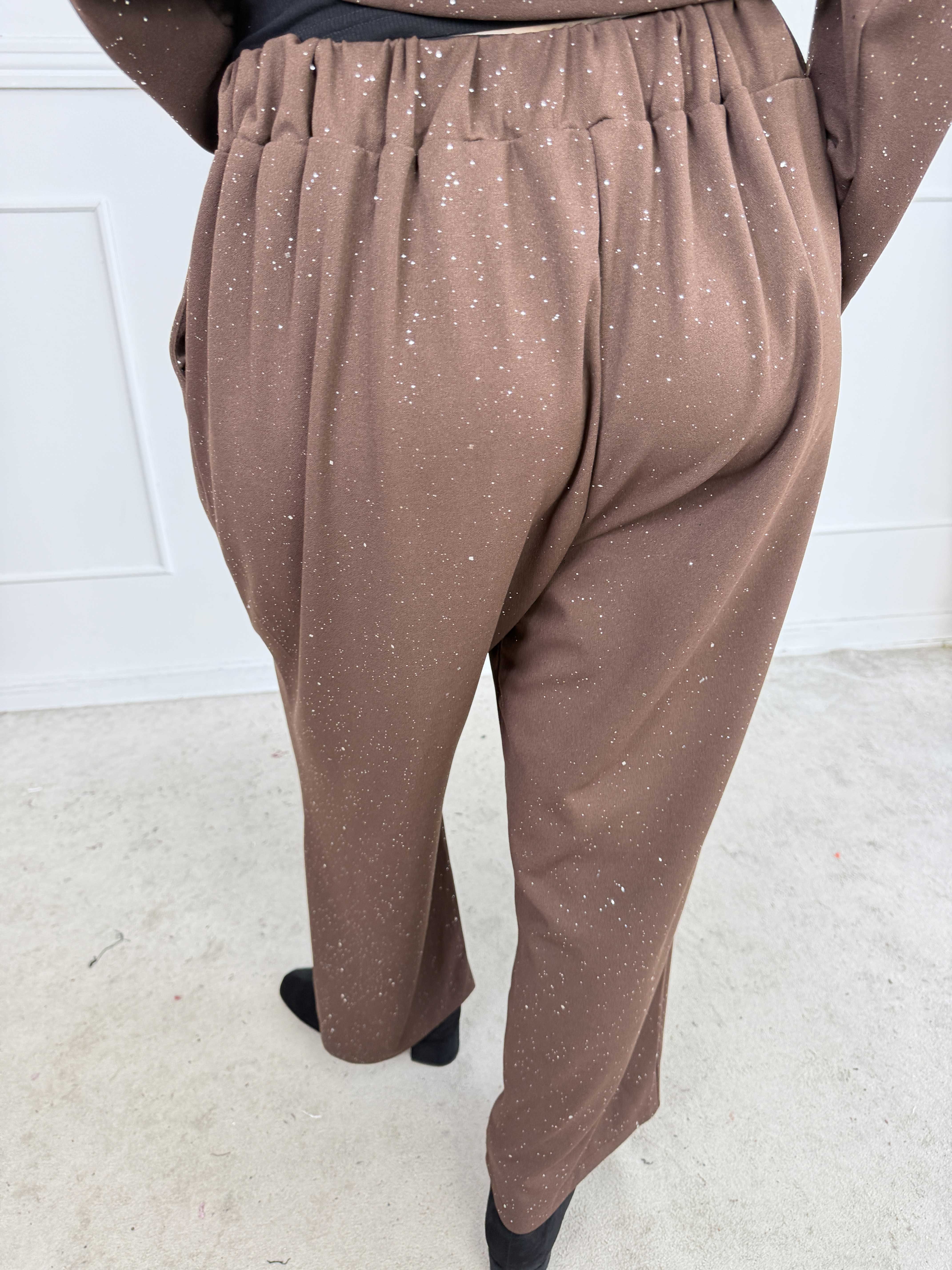Medea Pants - Eleganta byxor med fint glitterdamm som ger en exklusiv look
