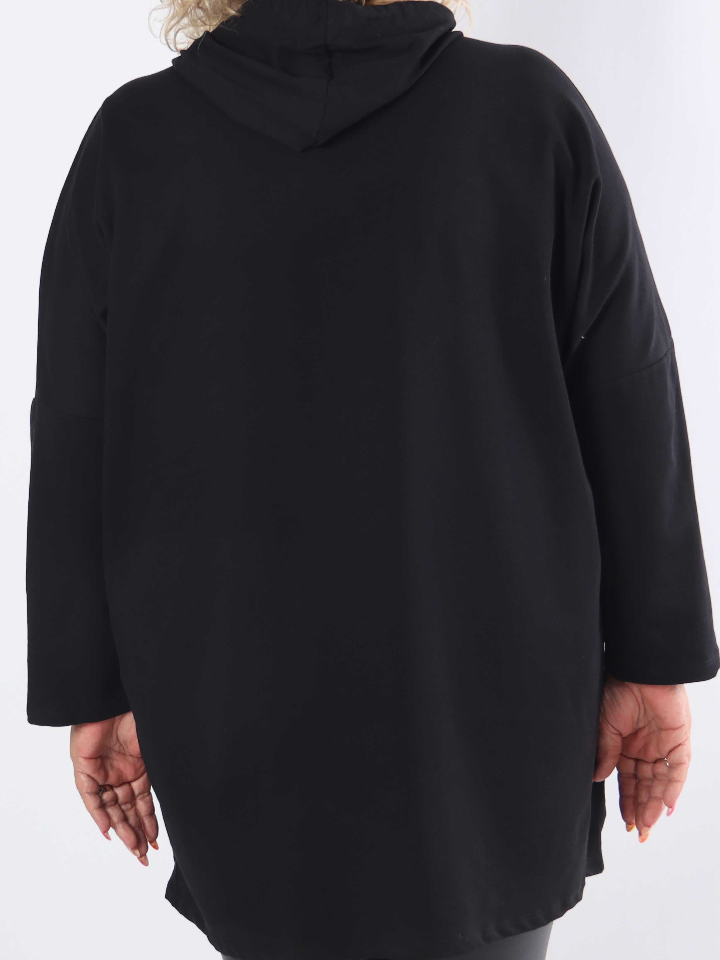 Merah - Luvtröja i plus size med dragkedja