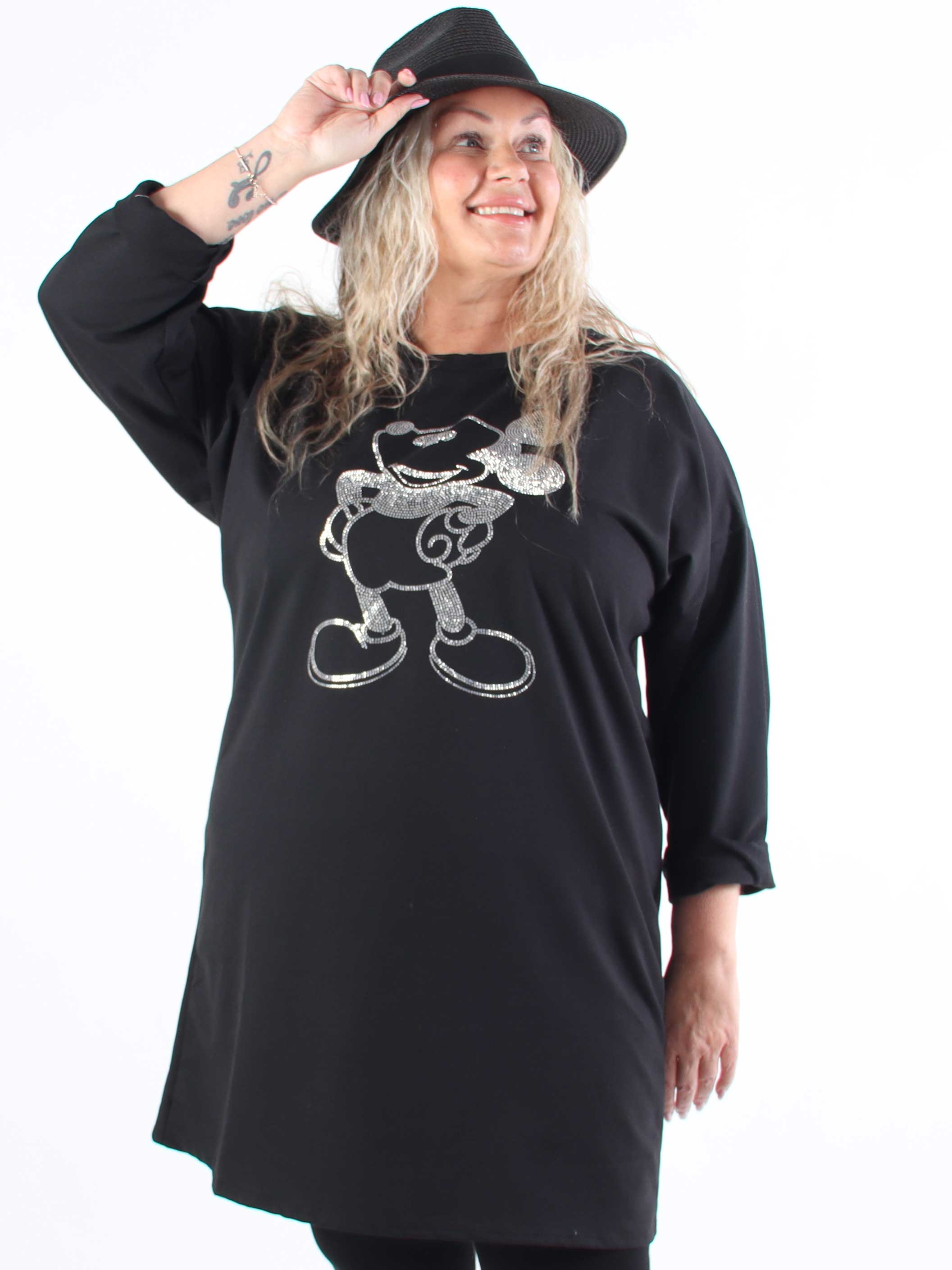 Mickey - Söt joggingklänning i plusstorlek med liknande