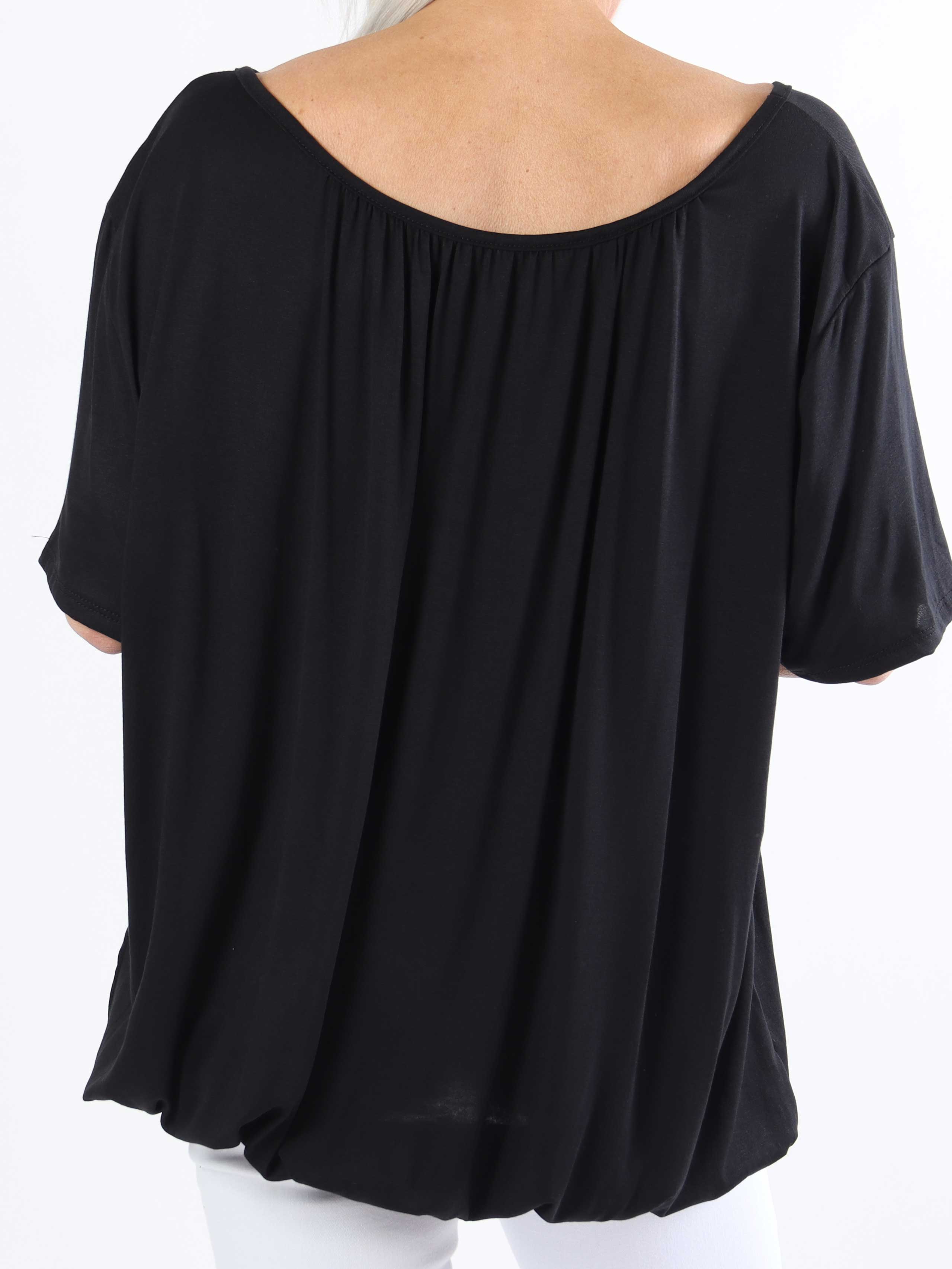 Miracle t-shirt - Basic t-shirt i plus size med resår i nederkanten (bestseller)