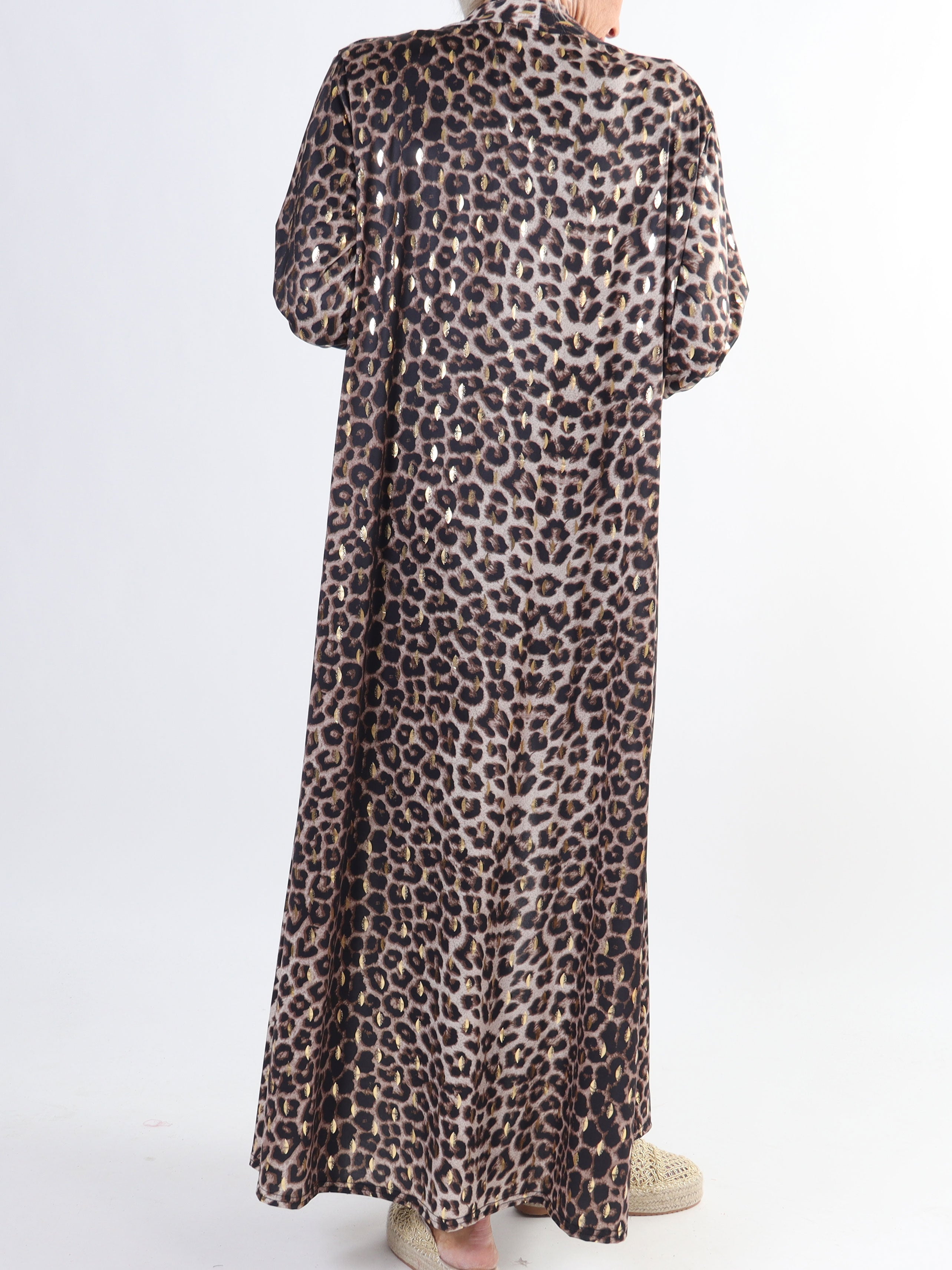 Mikkala Animal - Elastisk plus size kofta med tryck