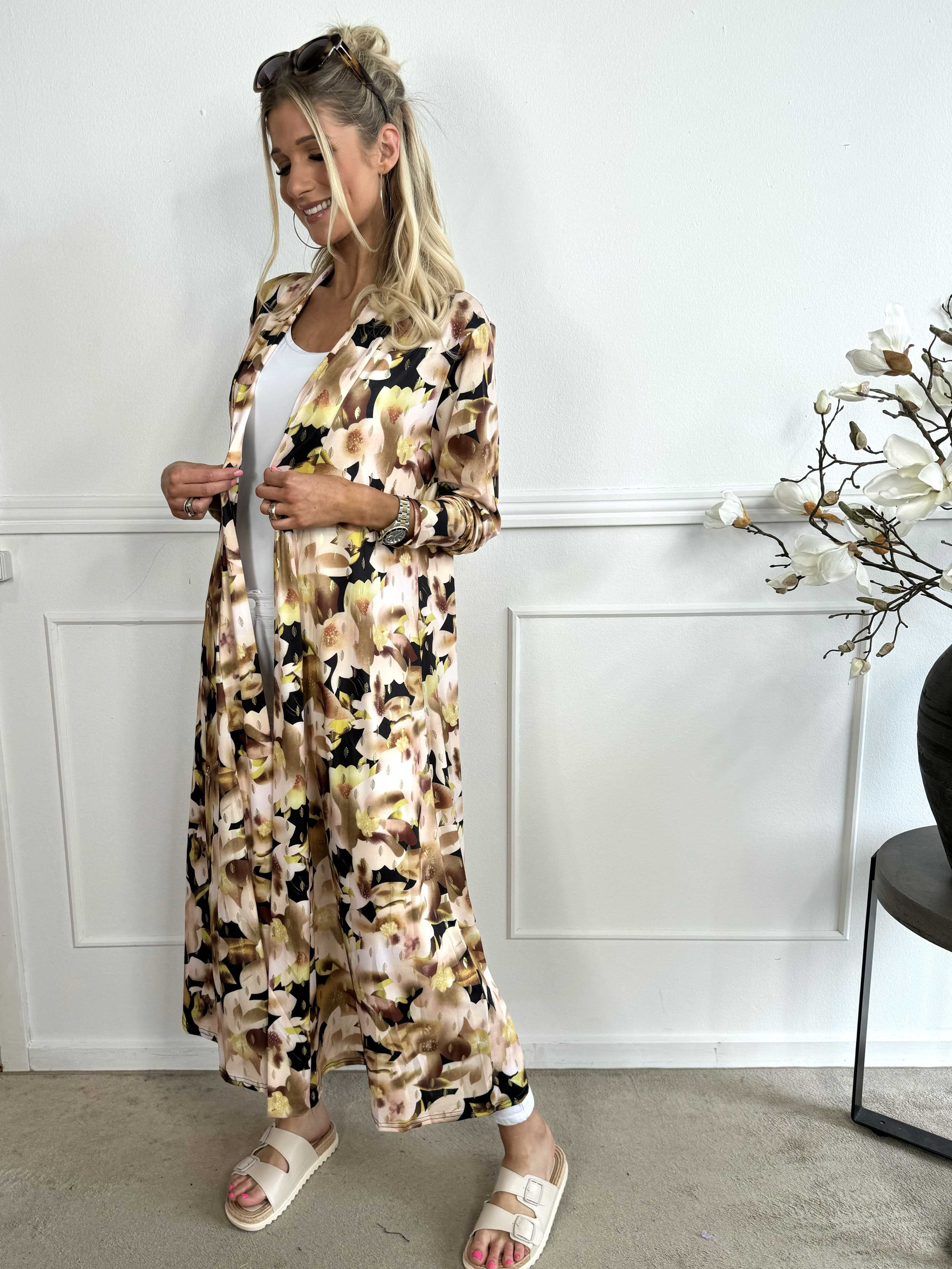 Mikkala Sweet Flower - Elastisk kofta med tryck