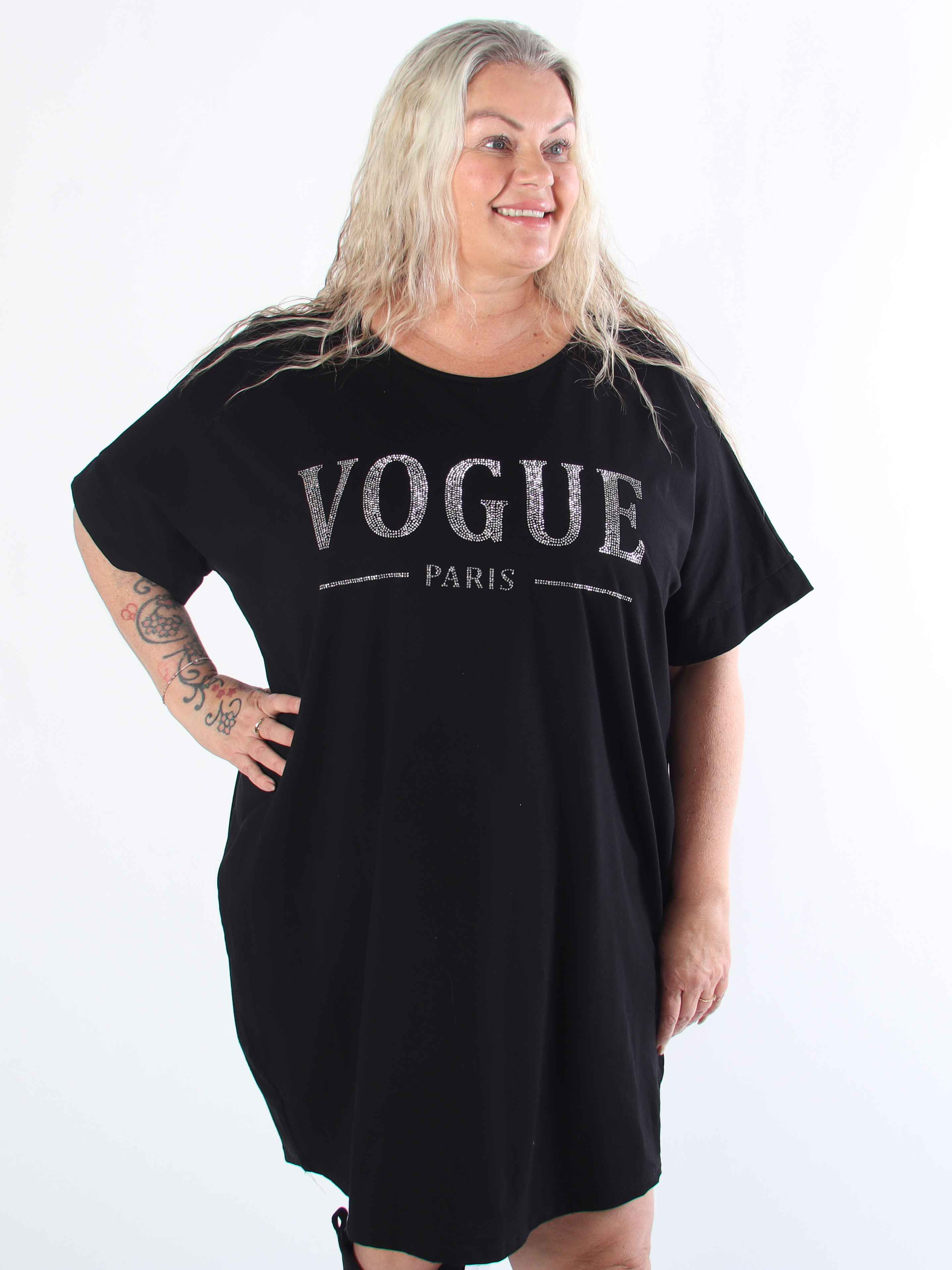 Mintu Dress - Plus size t-shirtklänning i bomull med slits