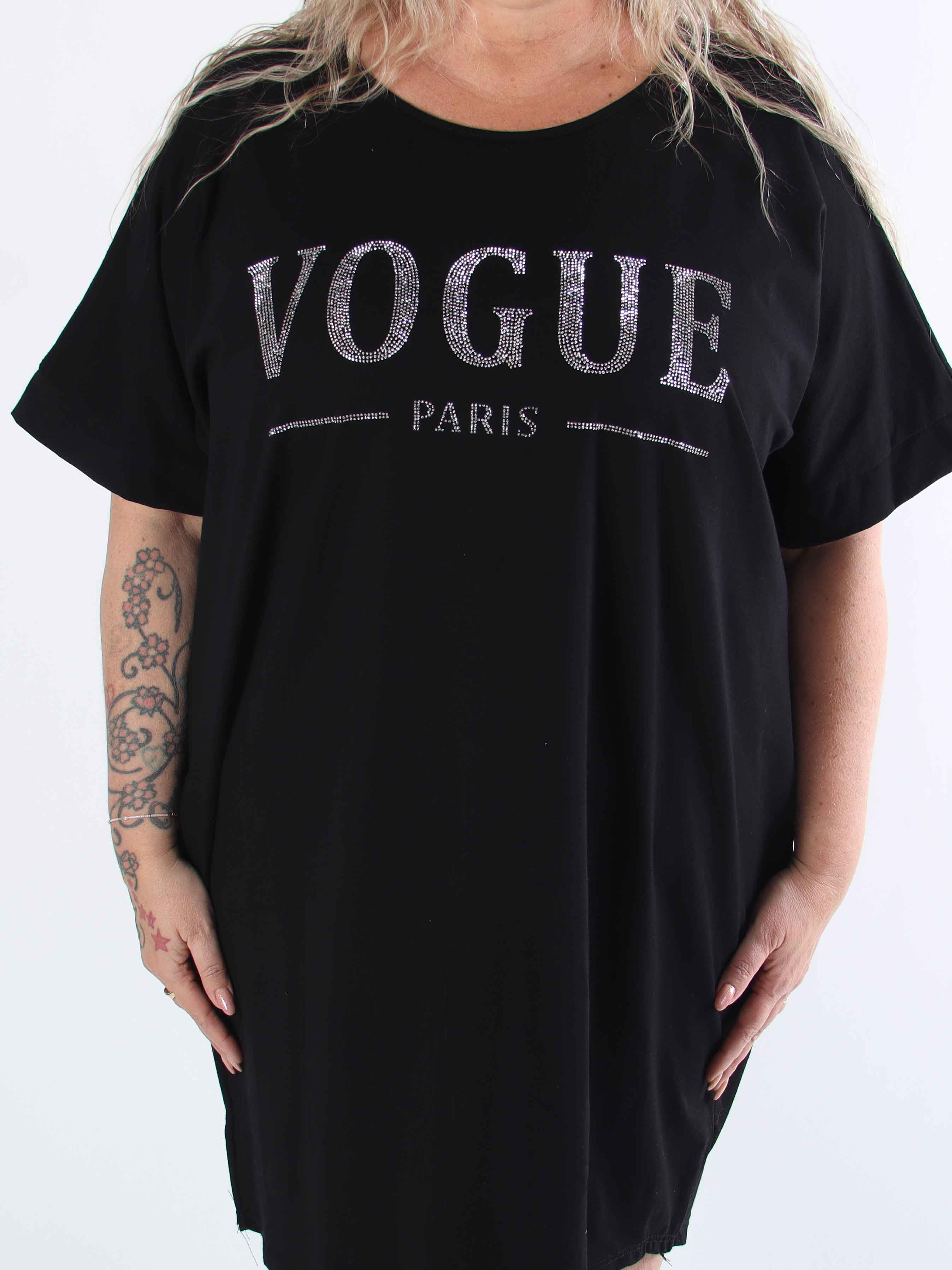 Mintu Dress - Plus size t-shirtklänning i bomull med slits