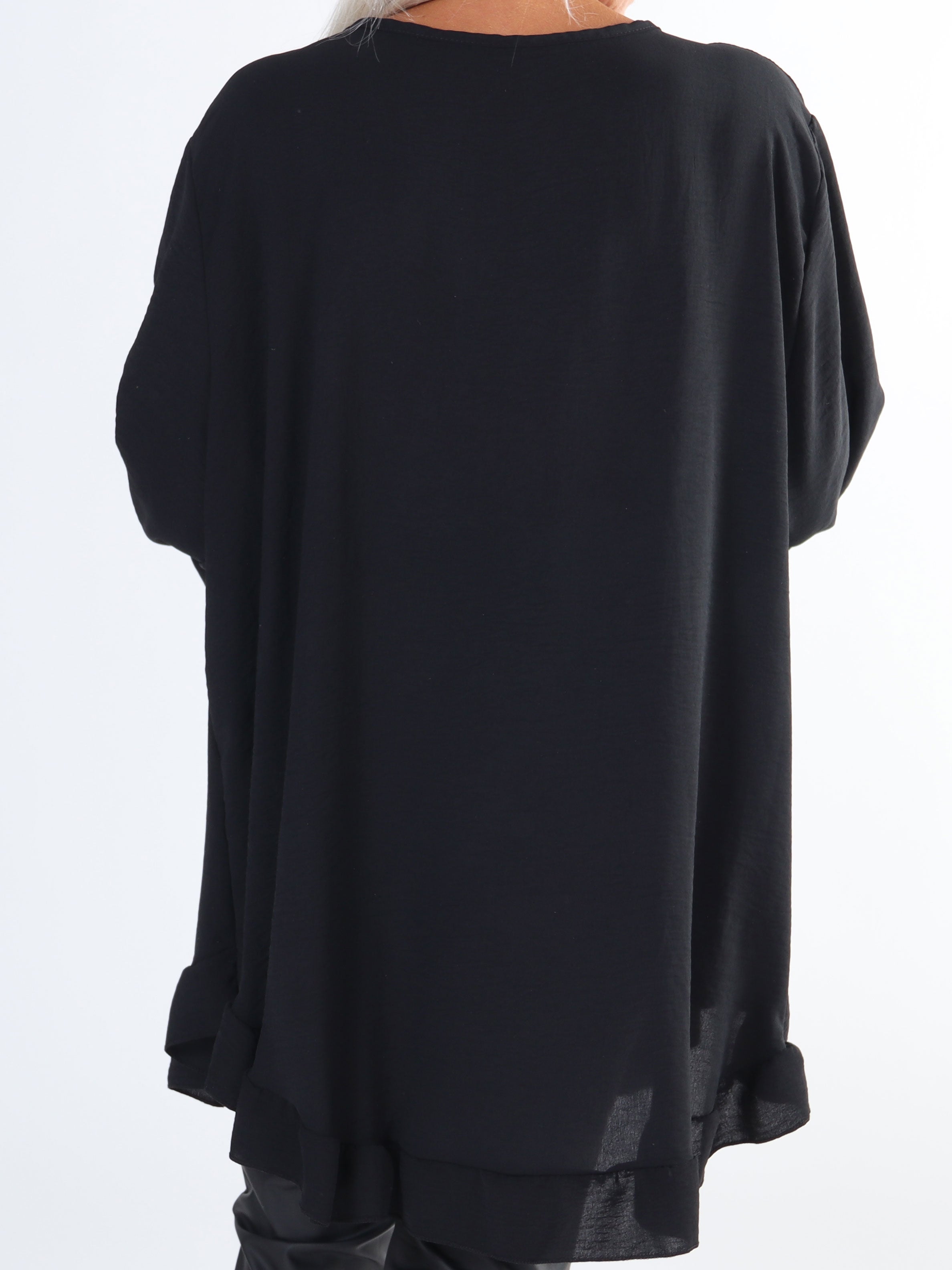 Mio Long - Söt plus size tunika med volangkanter