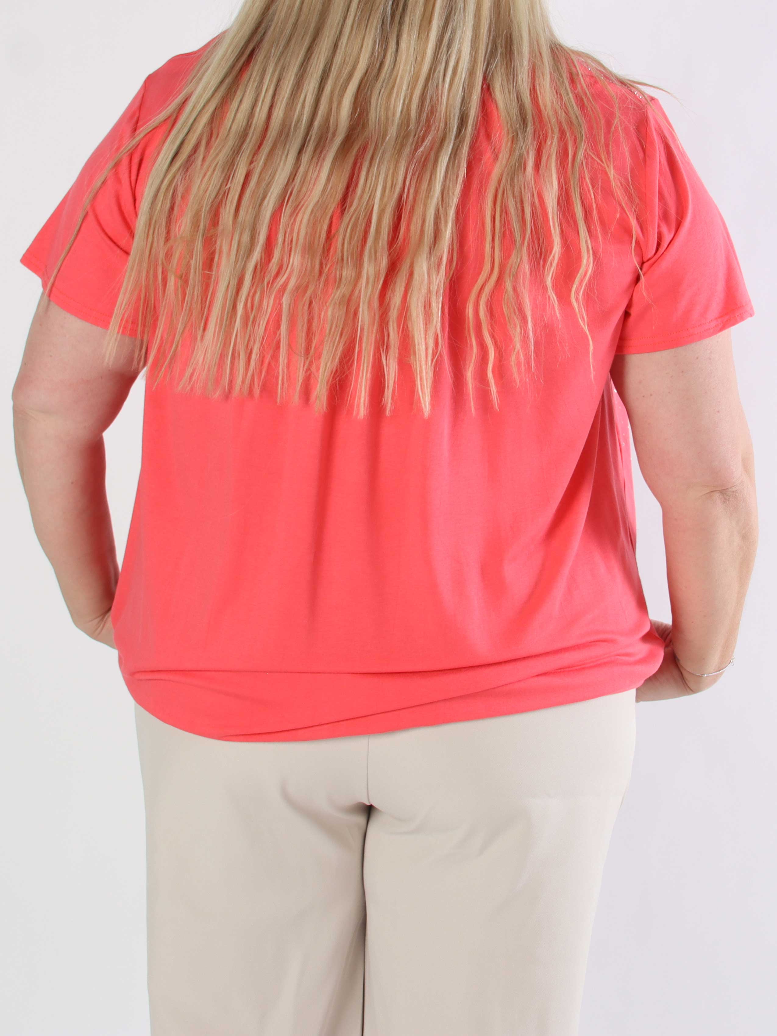 Miracle Crystal T-shirt - Mjuk plus size blus i viskos med strass