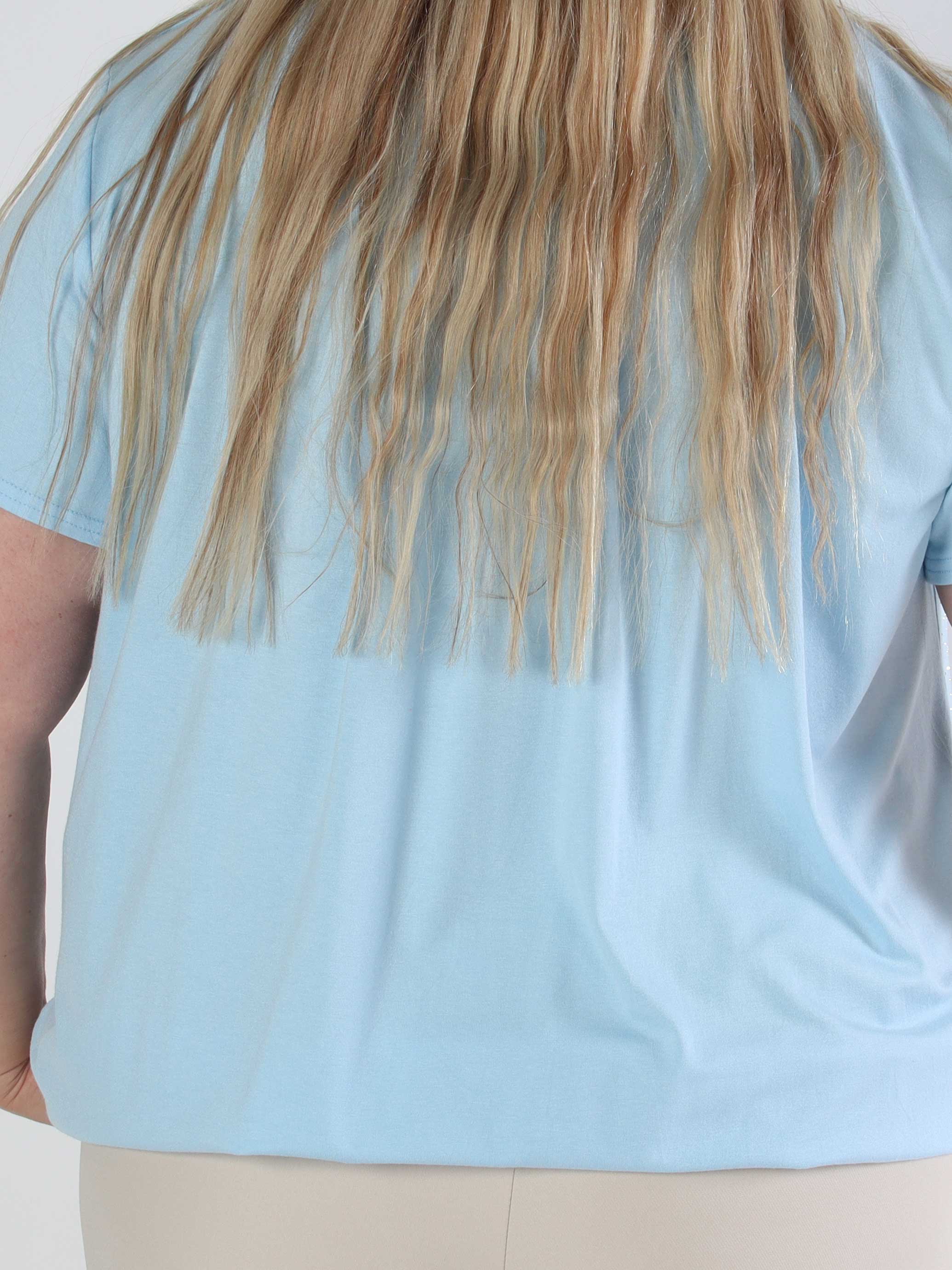 Miracle Crystal T-shirt - Mjuk plus size blus i viskos med strass