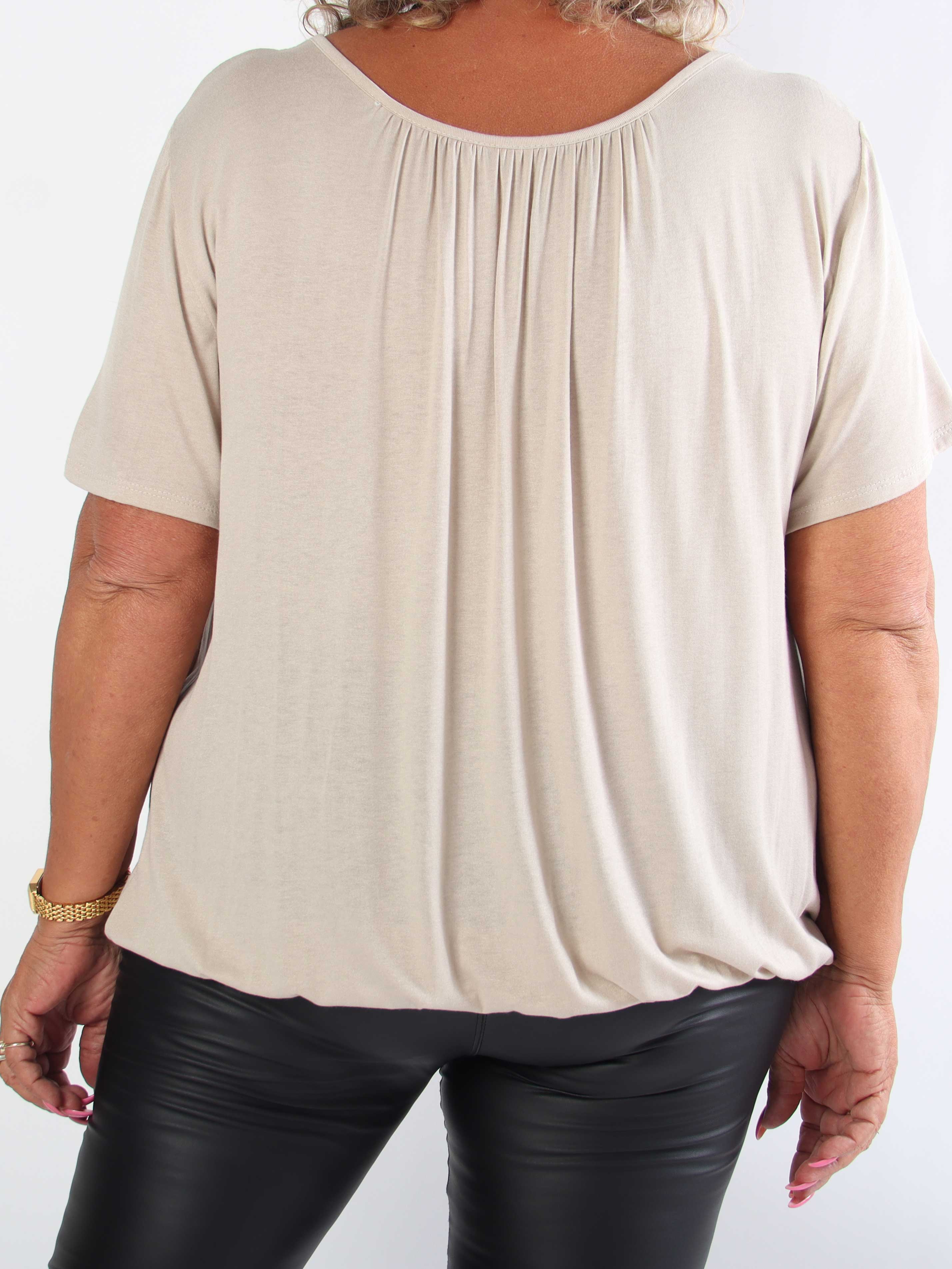 Miracle t-shirt - Basic t-shirt i plus size med resår i nederkanten (bestseller)